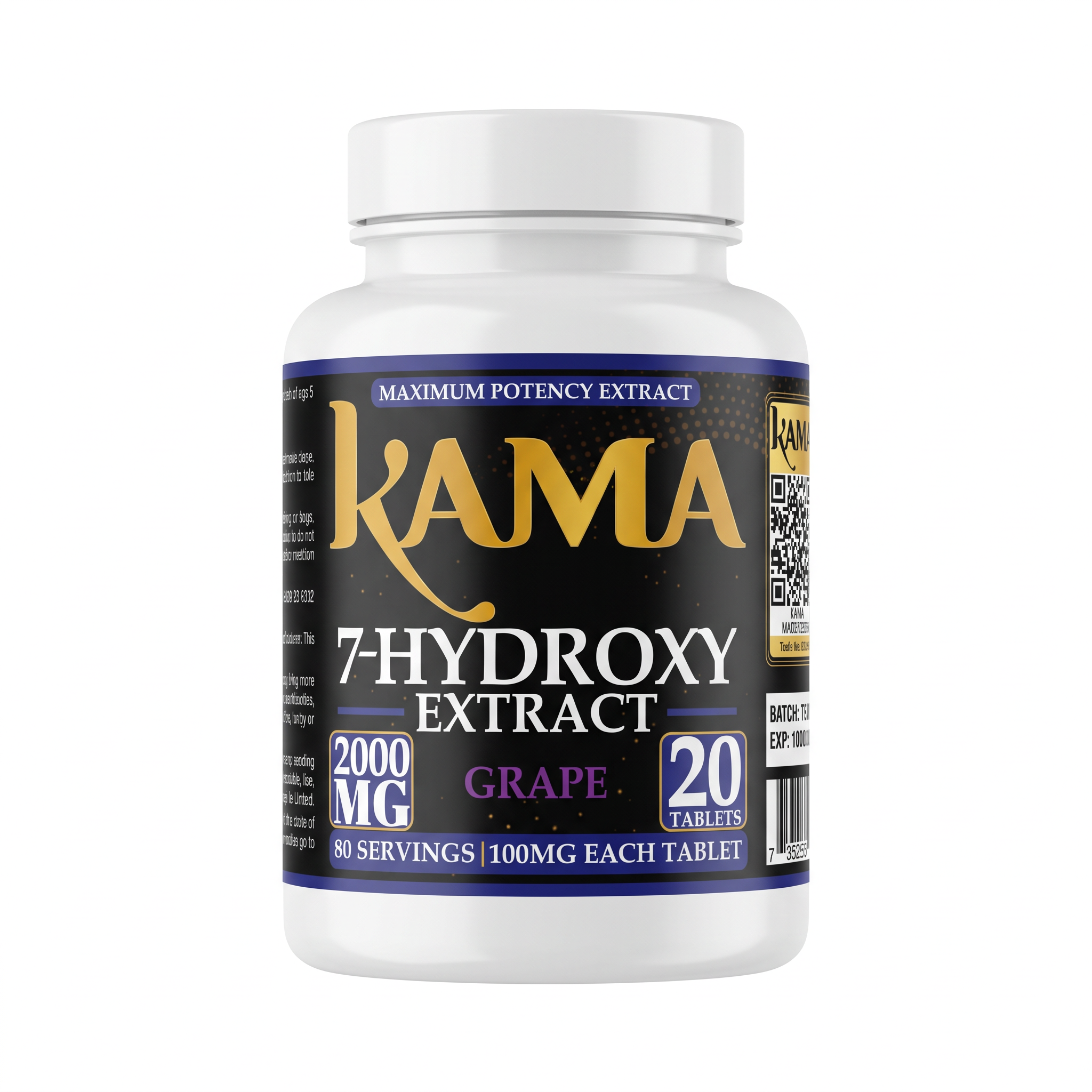 Kama 7-OH Tablets (2000mg - 20 Count) - Grape
