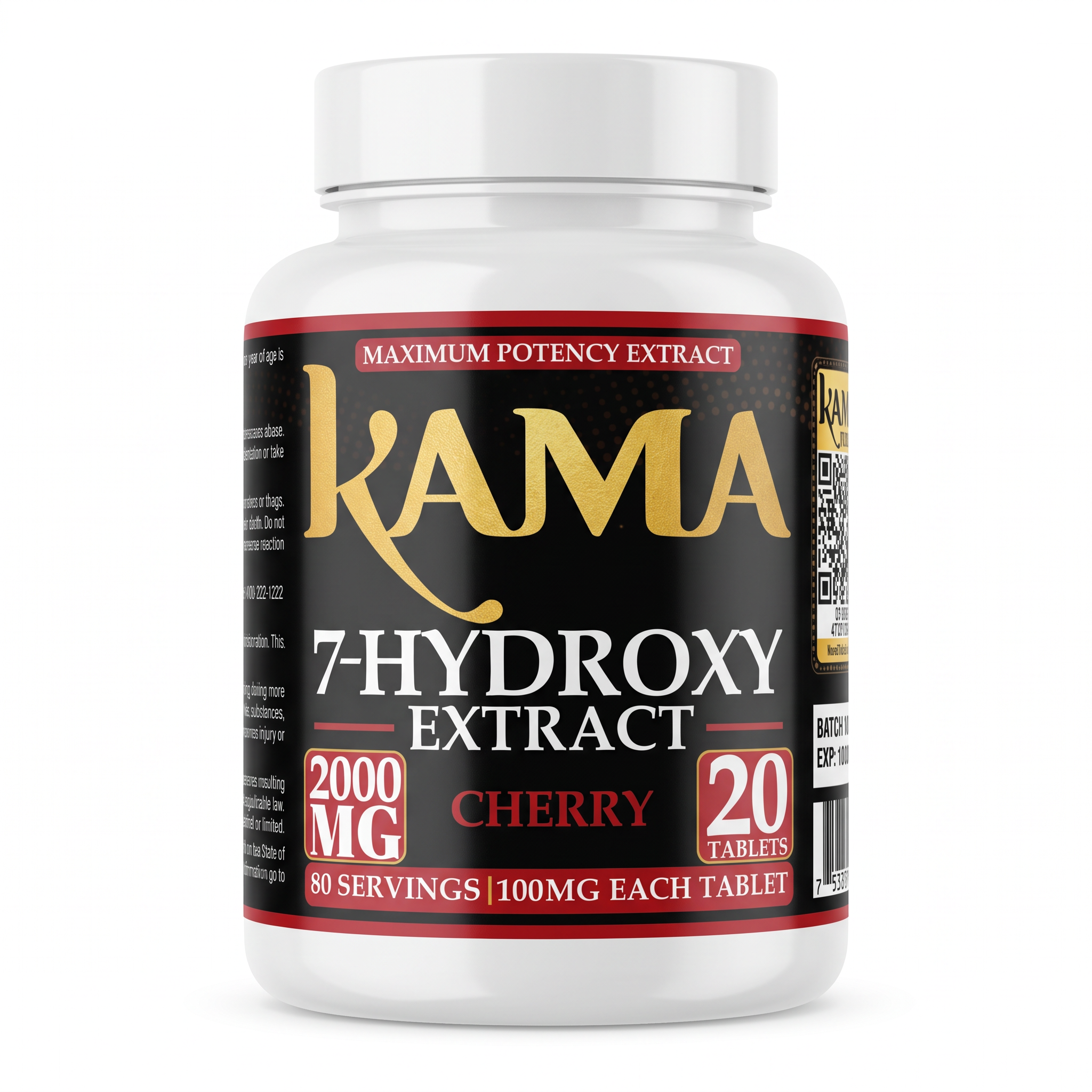 Kama 7-OH Tablets (2000mg - 20 Count) - Cherry