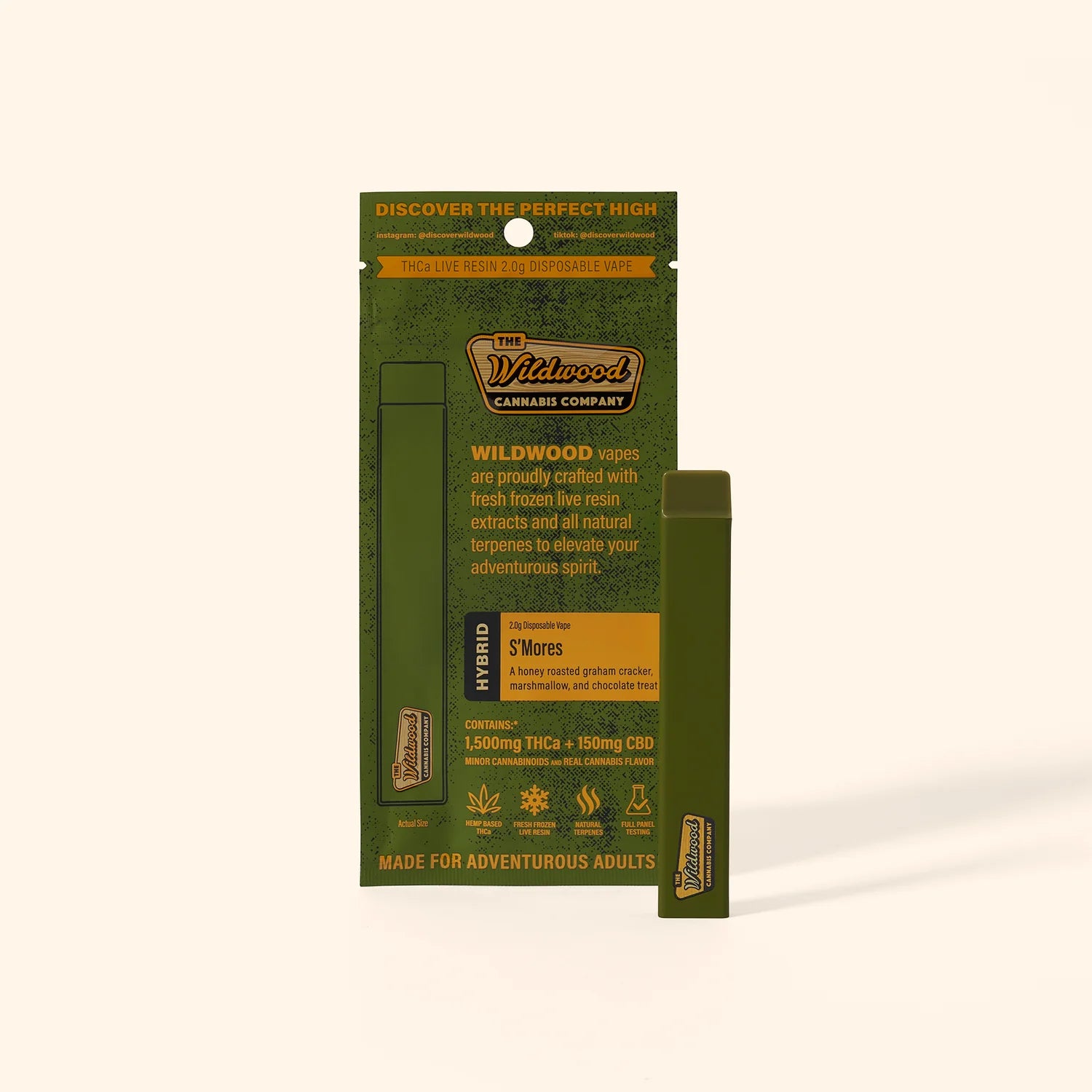 Wildwood THC-A Liquid Diamond Live Resin Disposable (2000mg)