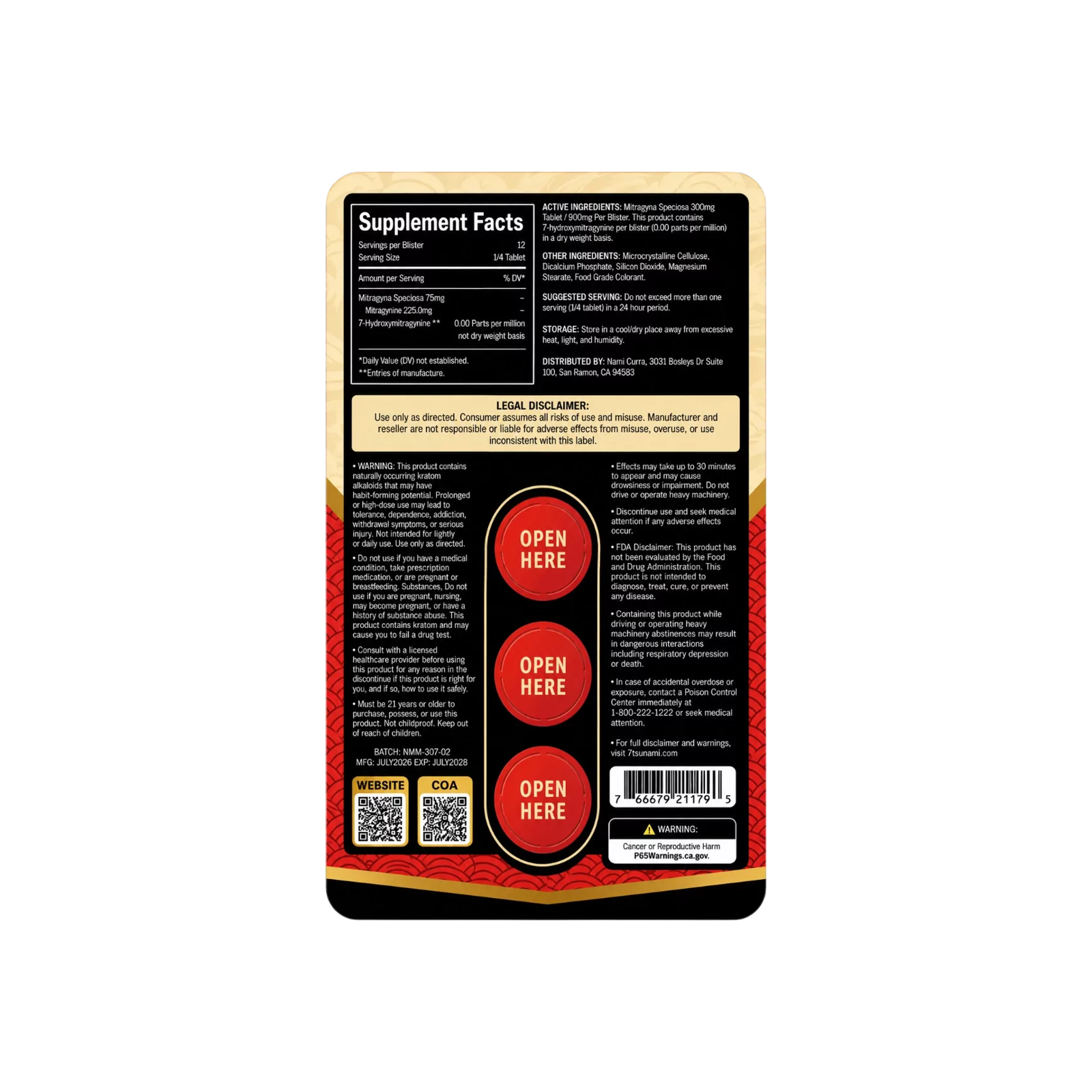 7sunami MITx Mitragynine Tablets (900mg - 3 Count) - gallery