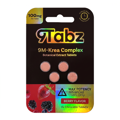 9Tabz 9M-Krea Complex Botanical Extract Tablets (400mg - 4 Count) - Berry