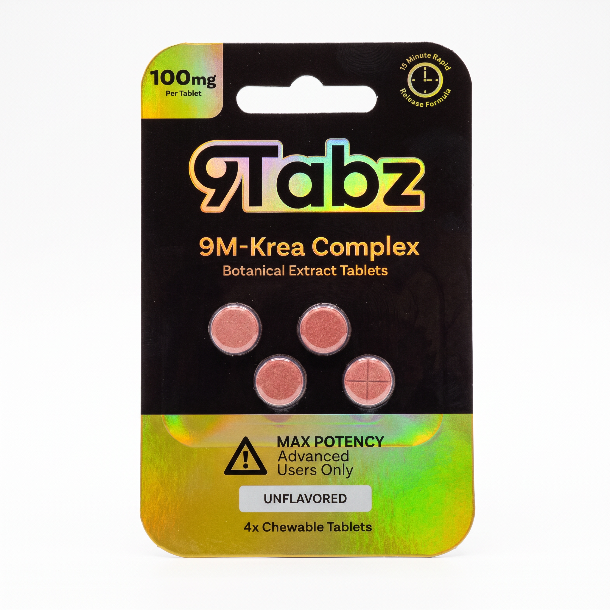 9Tabz 9M-Krea Complex Botanical Extract Tablets (400mg - 4 Count) - Unflavored