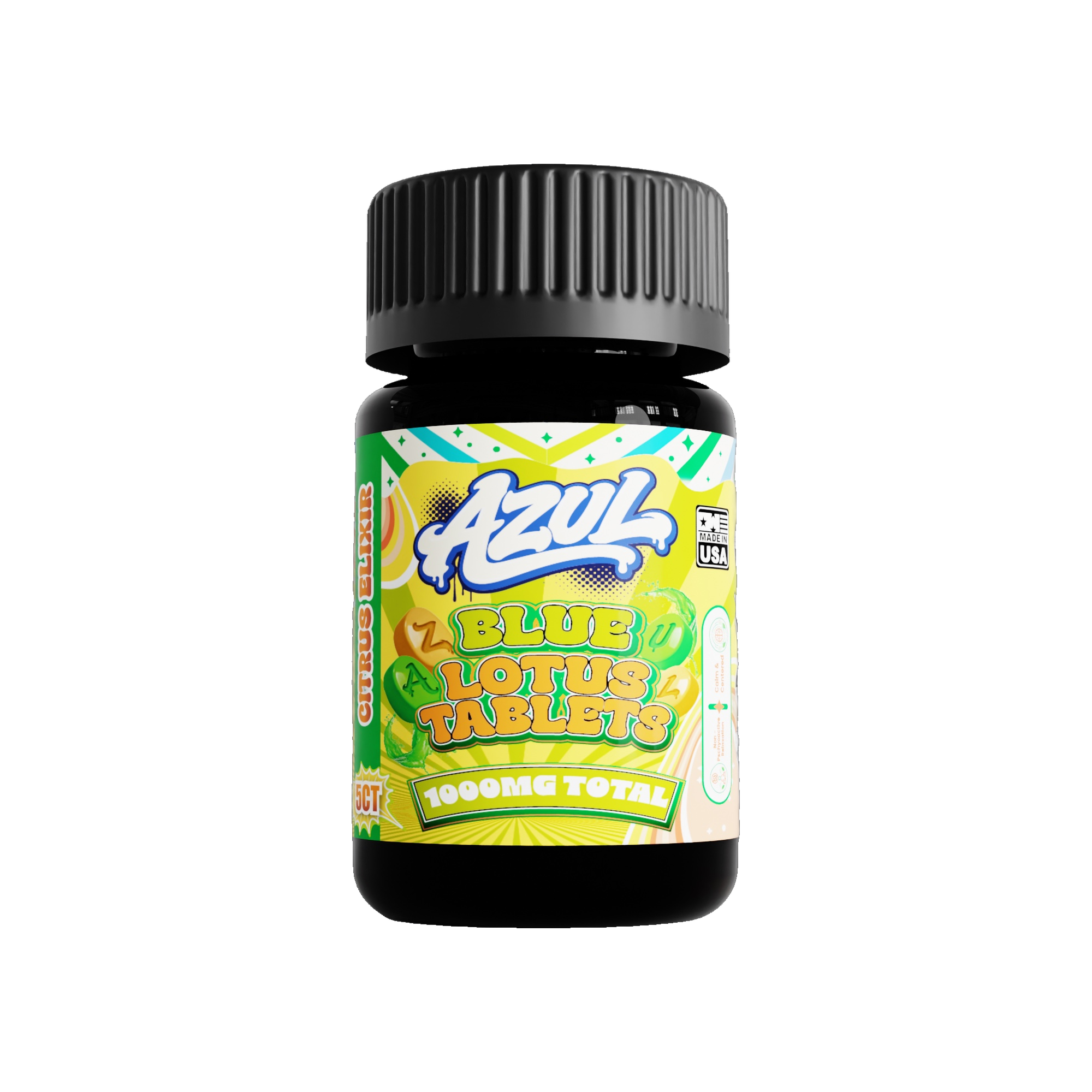 Azul Blue Lotus Tablets (1000mg - 5 Count) - Citrus Elixir