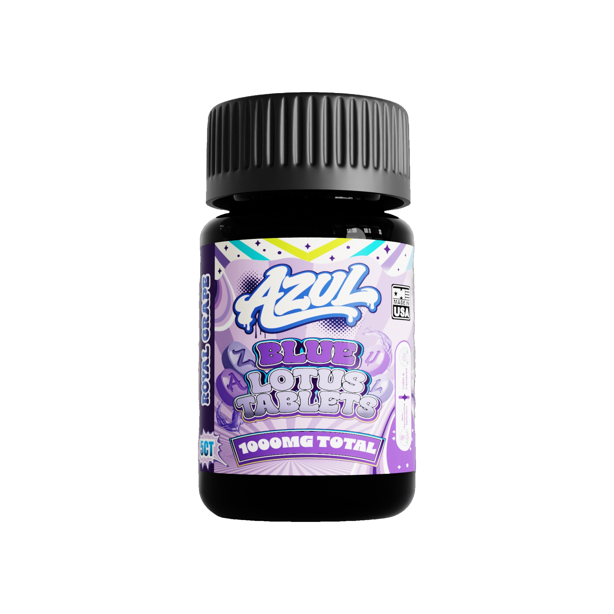 Azul Blue Lotus Tablets (1000mg - 5 Count) - Royal Grape