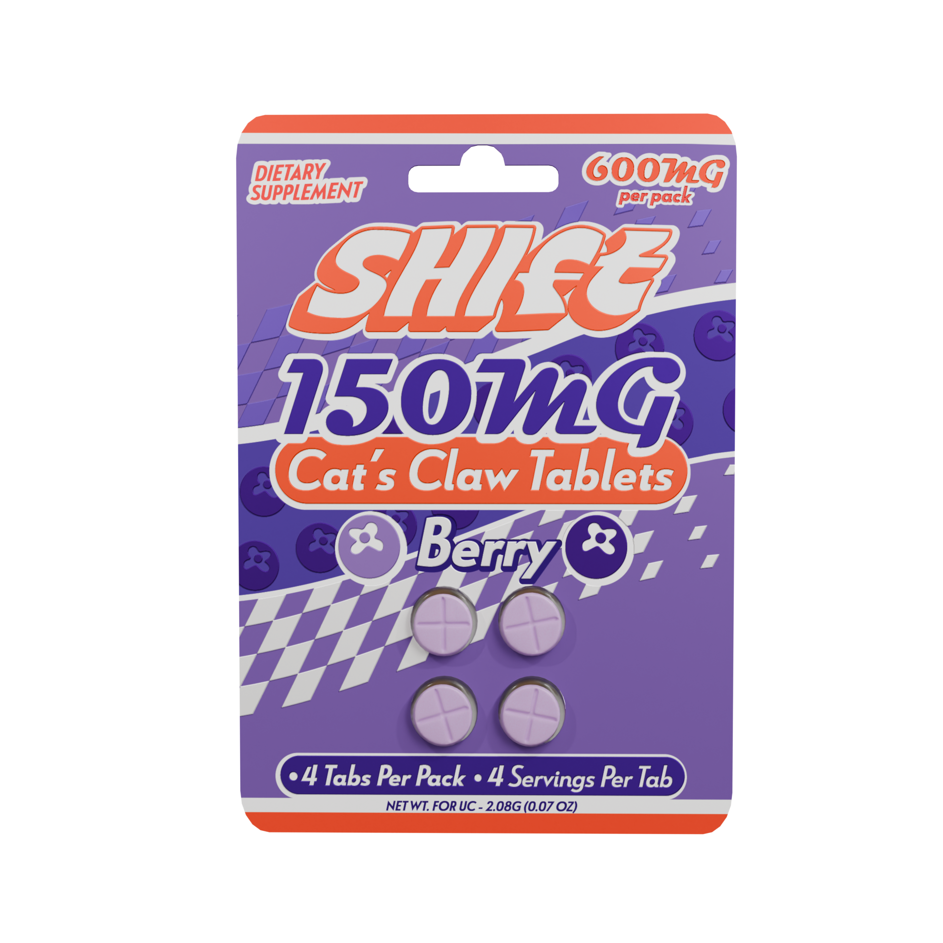 Shift Cat's Claw Tablets (600mg - 4 Count) - Berry