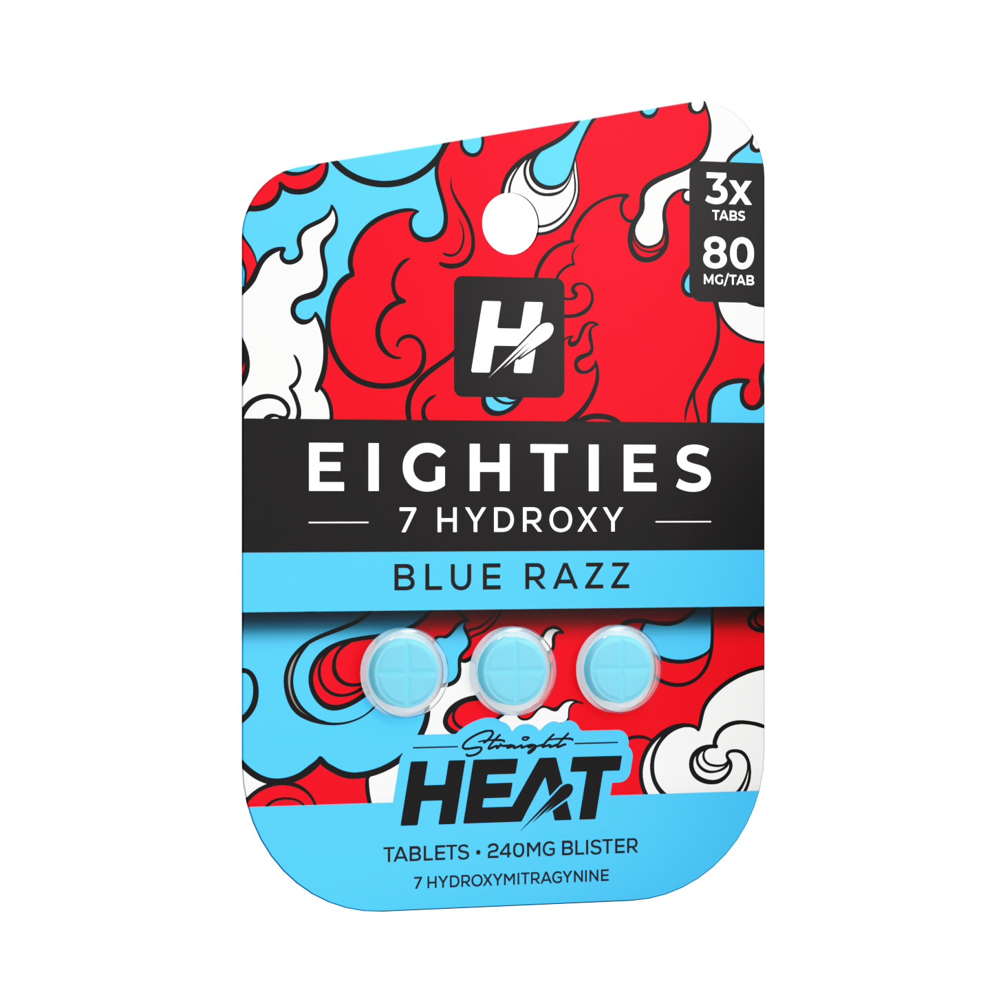Straight Heat Eighties 7OH Tablets (240mg - 3 Count)