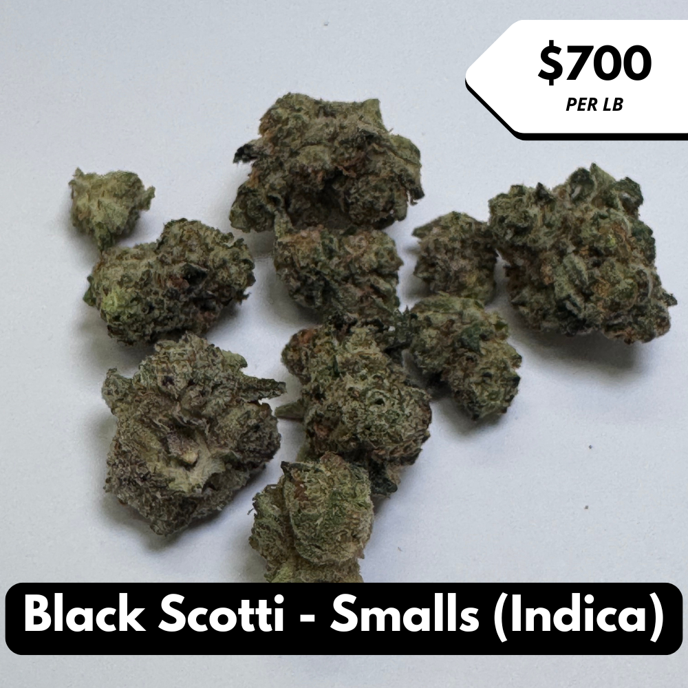Natural THC-A Flower (Indica ~ Black Scotti - Smalls)
