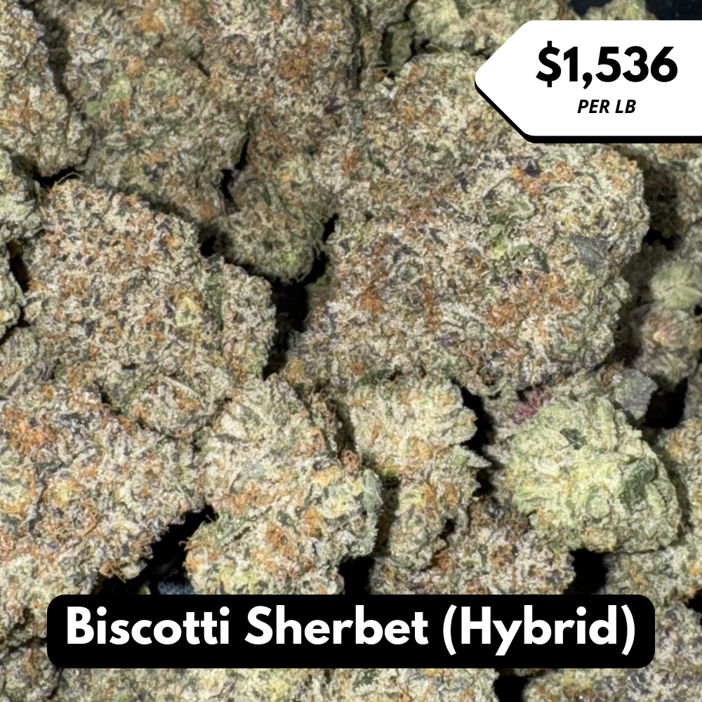 Natural THC-A Flower (Hybrid ~ Biscotti Sherbet)