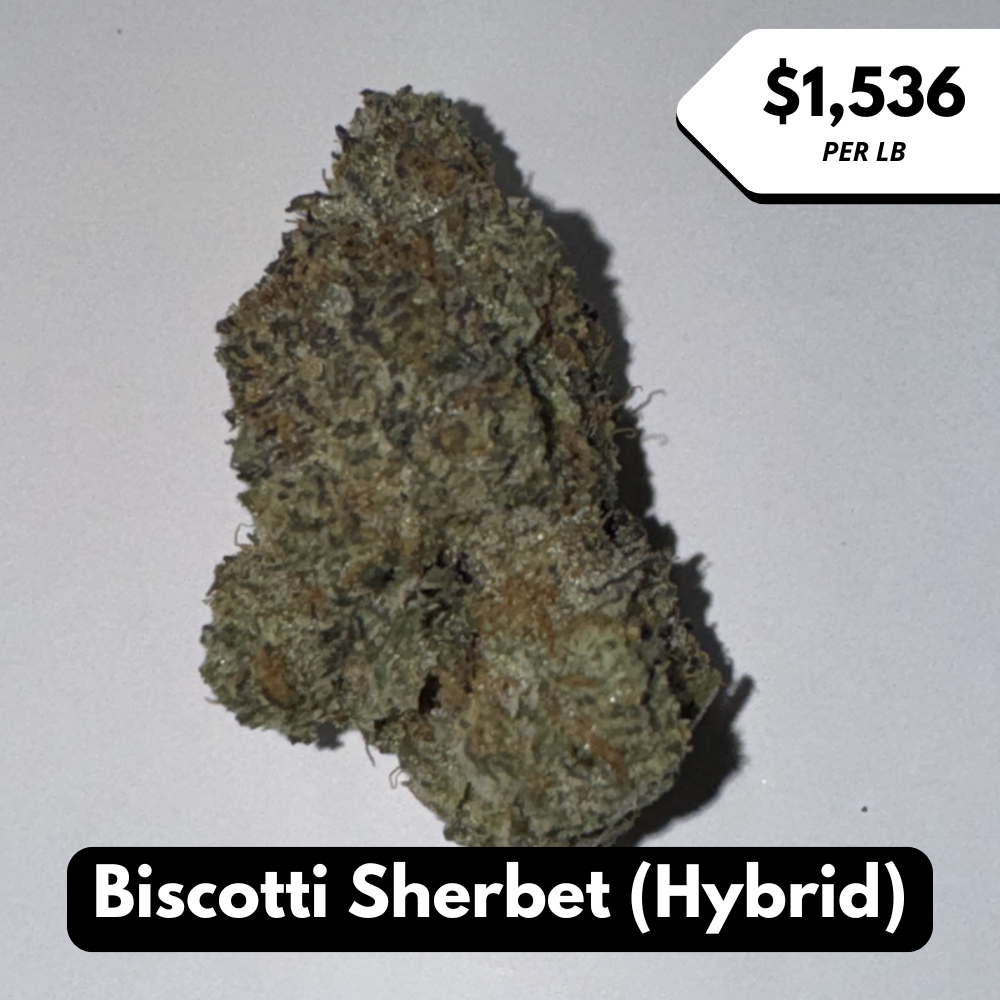 Natural THC-A Flower (Hybrid ~ Biscotti Sherbet)