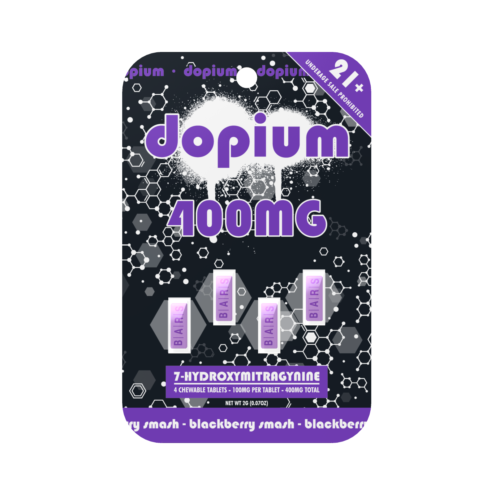Dopium Bars 7-OH Tablets (400mg - 4 Count)