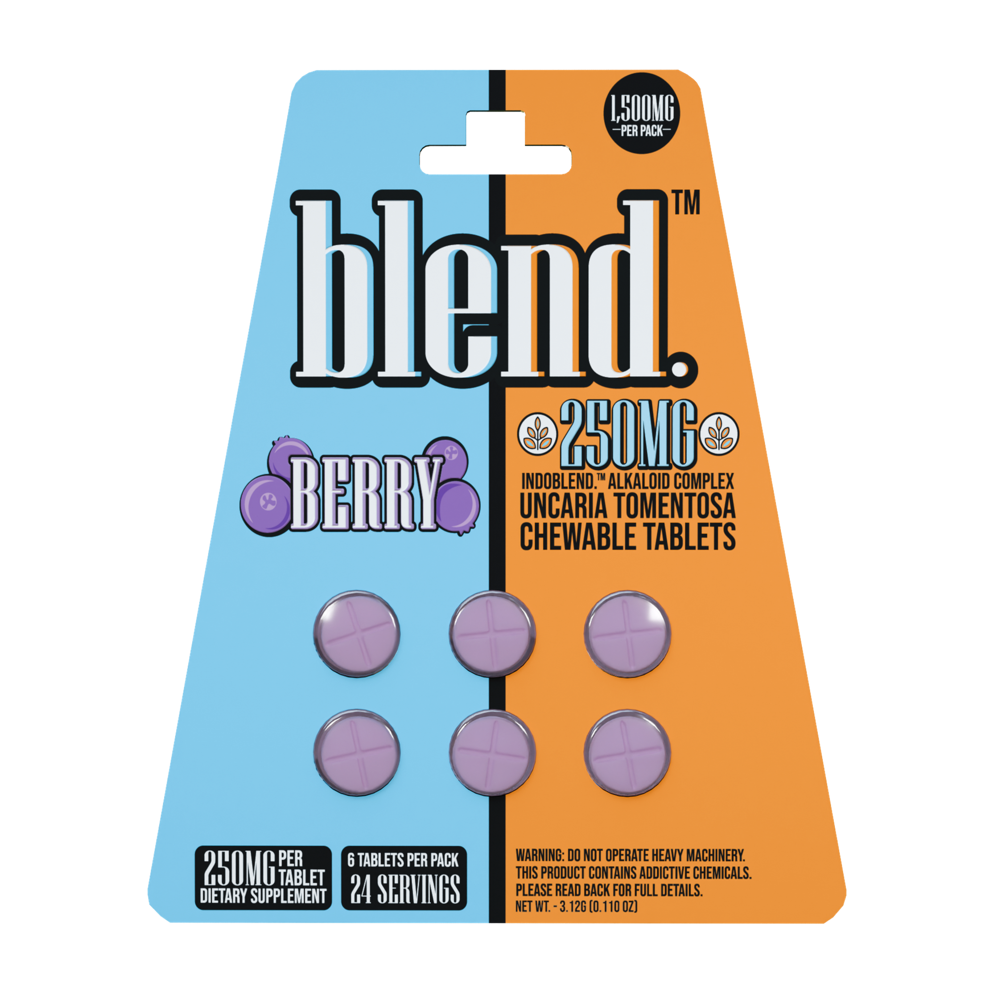 Blend IndoBlend Uncaria Tomentosa Tablets (1500mg - 6 Count) - Berry