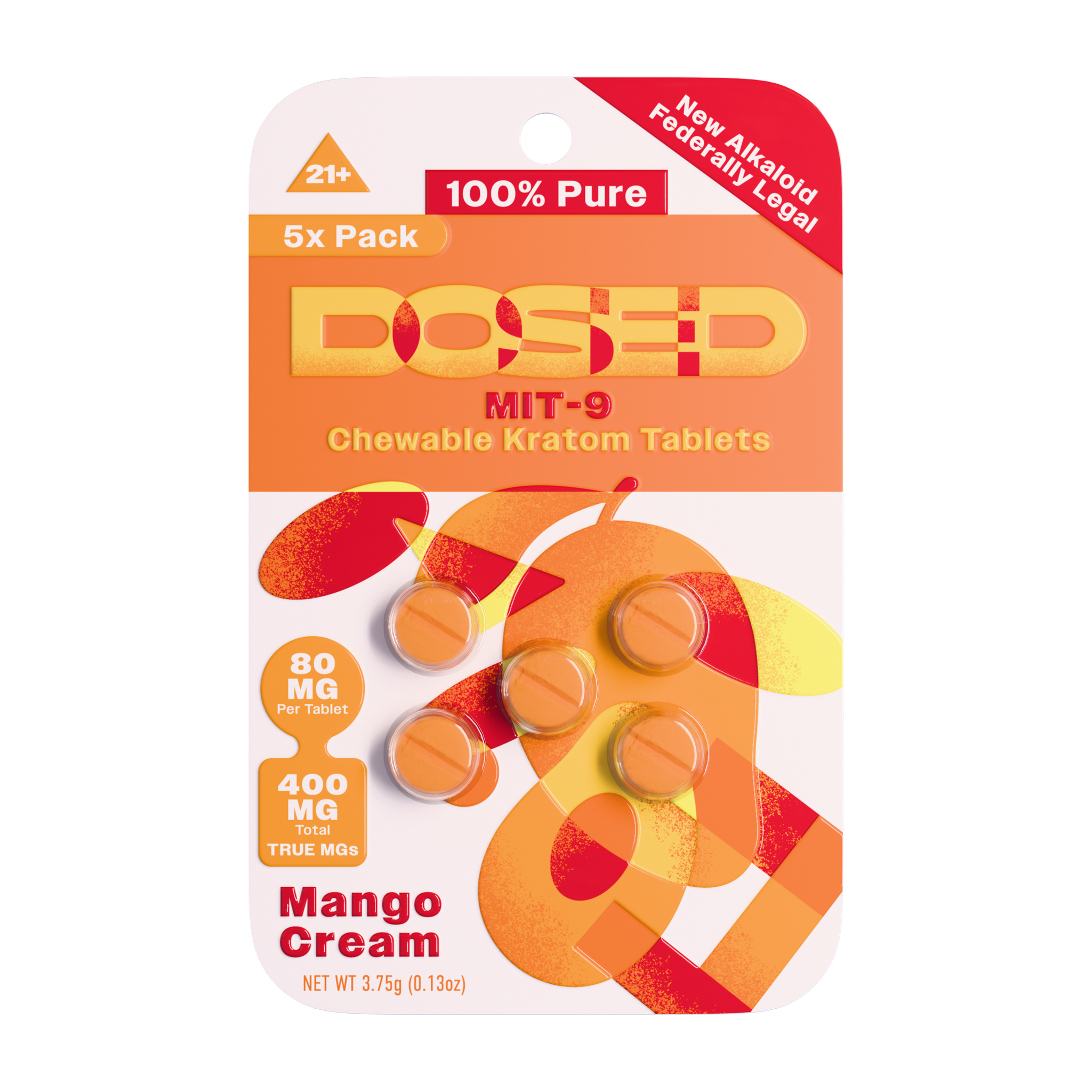 Dosed MIT-9 Tablets (400mg - 5 Count) - Mango Cream
