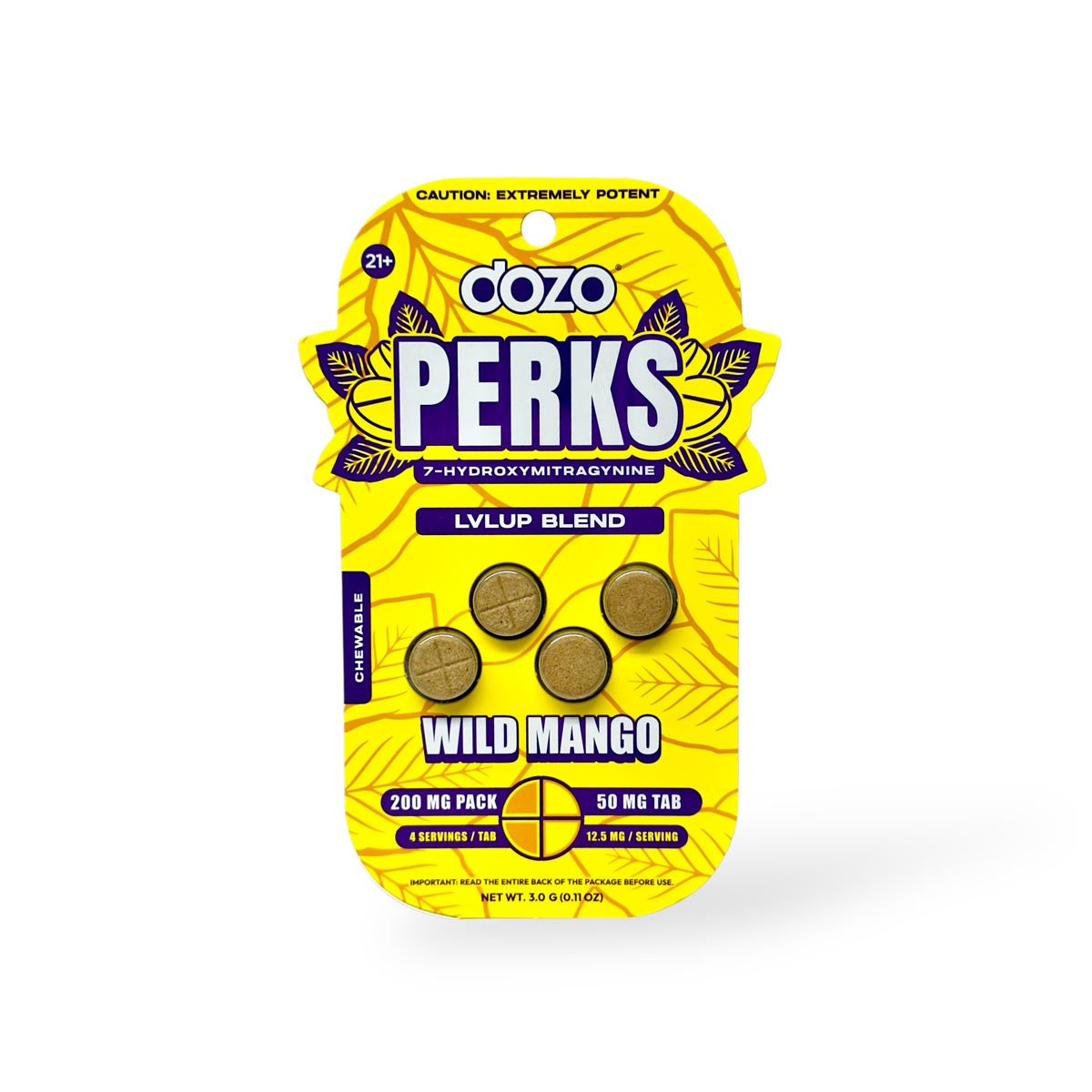 Dozo Perks 7-OH Tablets (200mg - 4 Count)