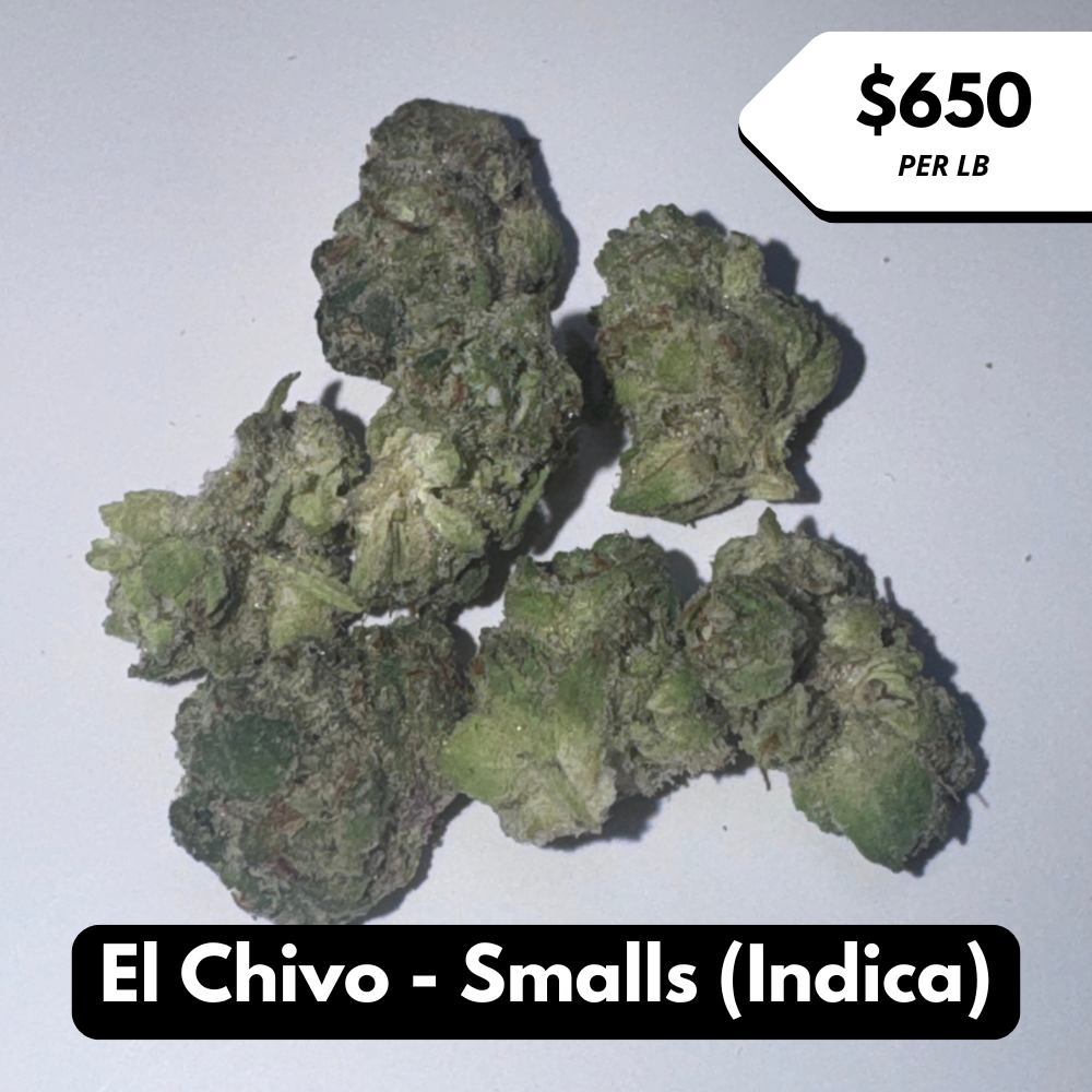 Natural THC-A Flower (Indica ~ El Chivo - Smalls)