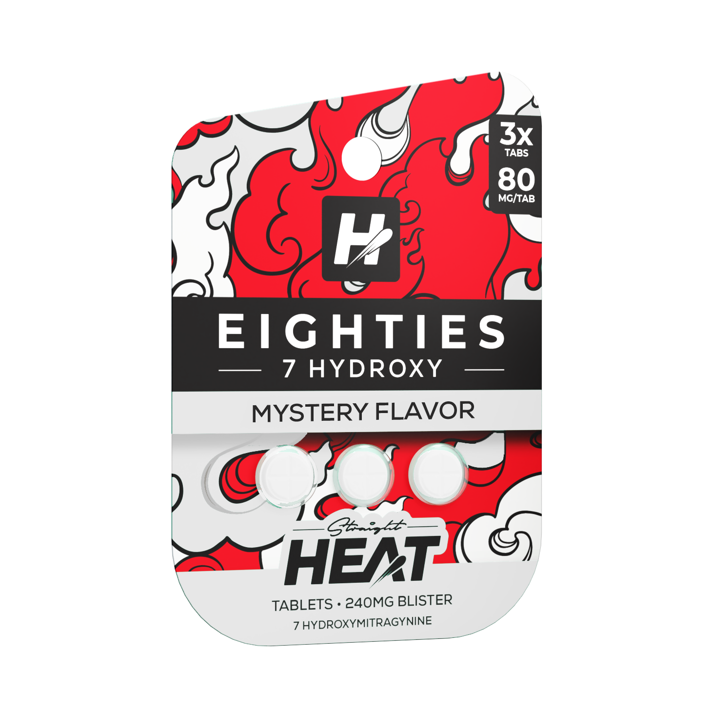 Straight Heat Eighties 7OH Tablets (240mg - 3 Count)