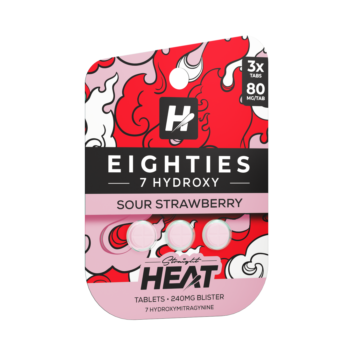Straight Heat Eighties 7OH Tablets (240mg - 3 Count)