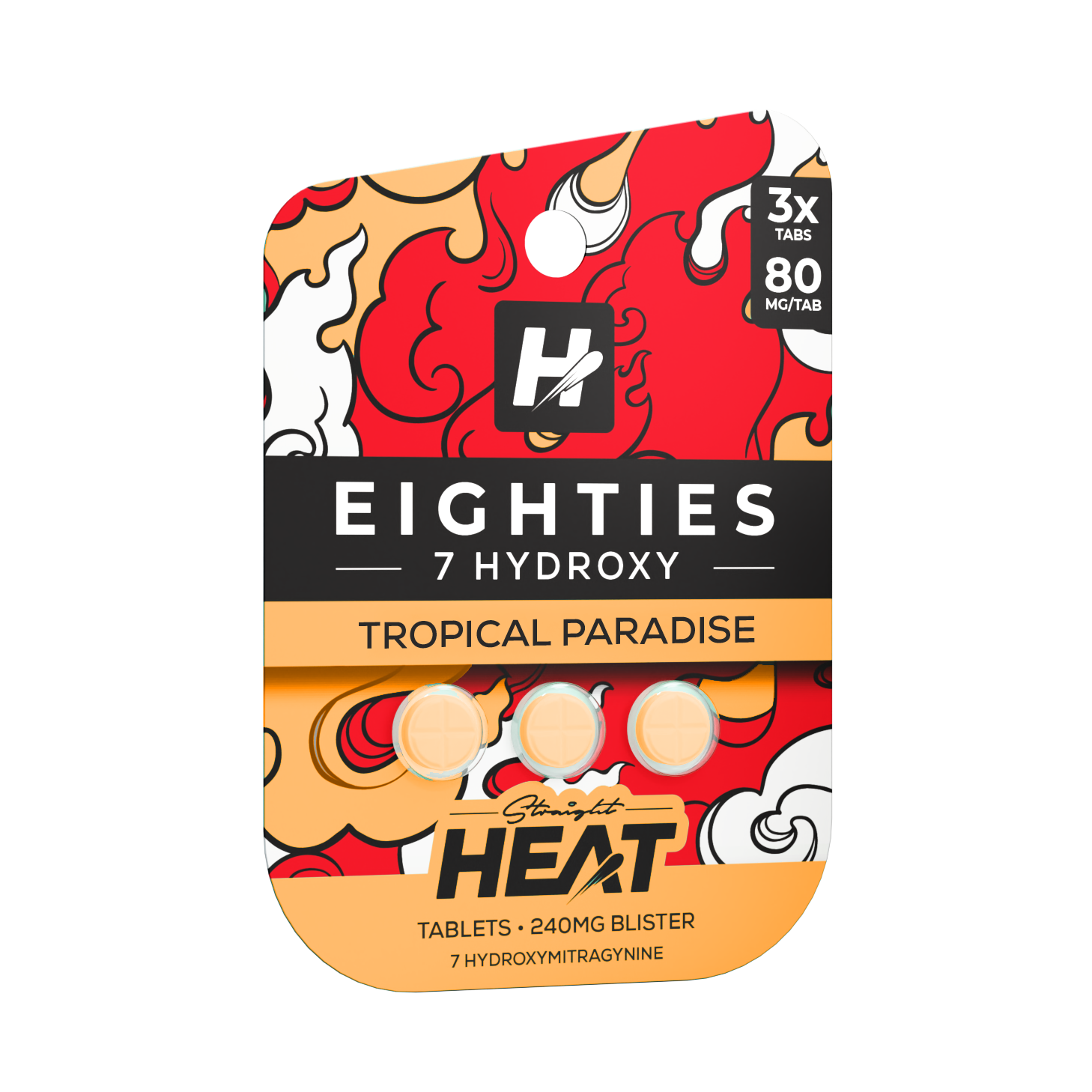 Straight Heat Eighties 7OH Tablets (240mg - 3 Count)
