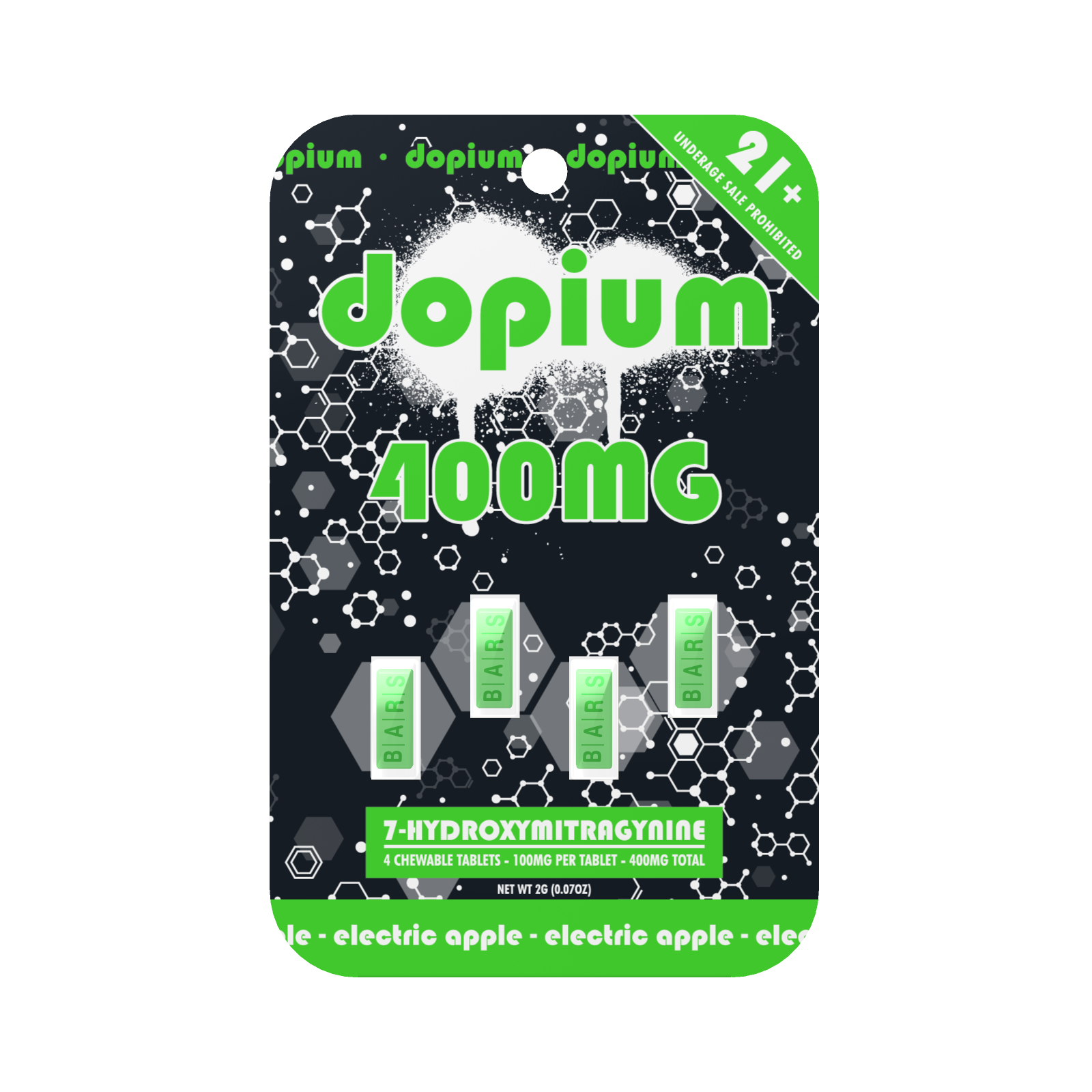 Dopium Bars 7-OH Tablets (400mg - 4 Count)