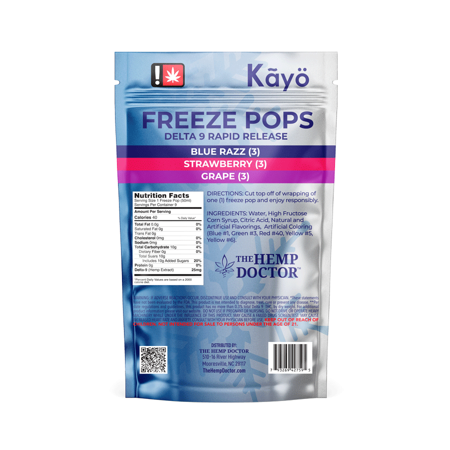 The Hemp Doctor Kayo Delta 9 Freeze Pops (25mg)