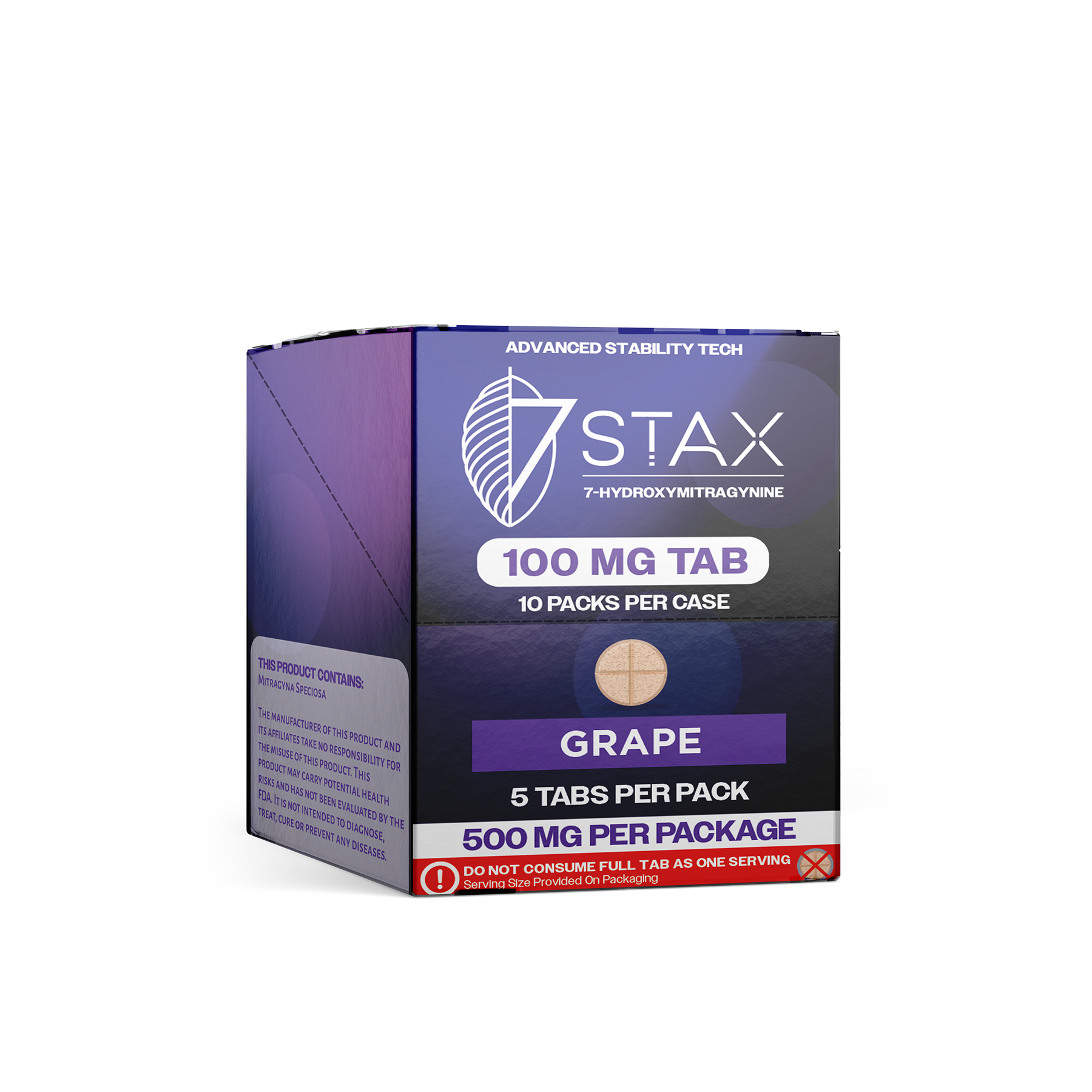 7Stax Premium 7-OH Kratom Alkaloid Tablets (500mg - 5 Count)