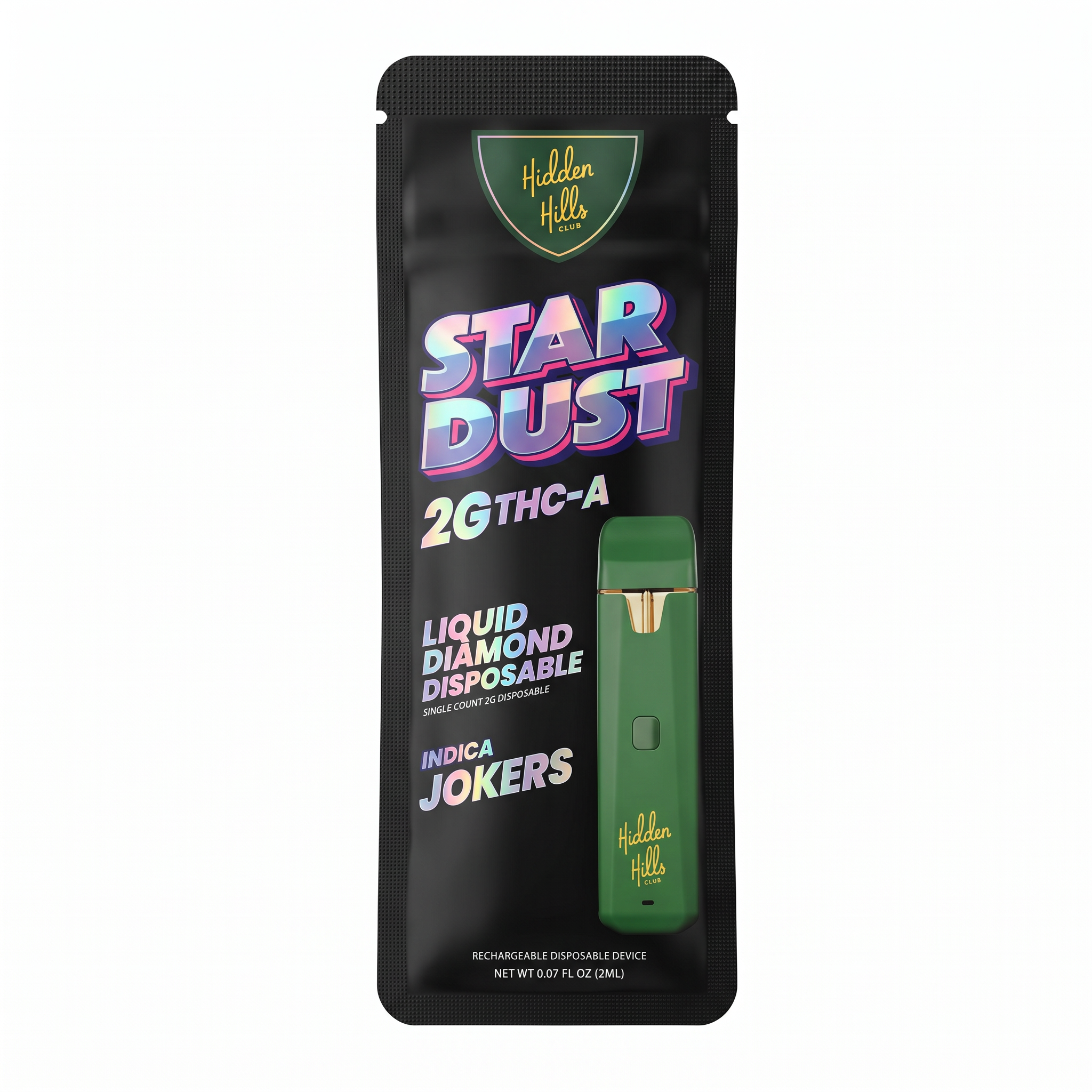 Hidden Hills Stardust THC-A Liquid Diamond Disposable (2000mg) - Jokers (Indica)