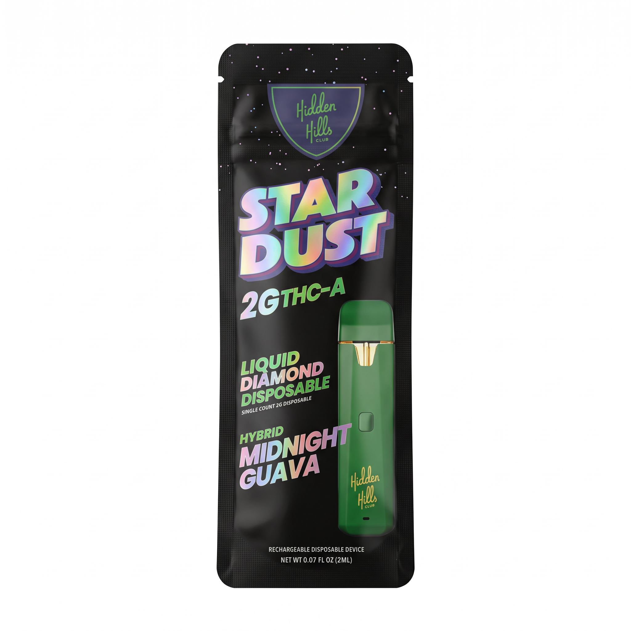 Hidden Hills Stardust THC-A Liquid Diamond Disposable (2000mg) - Midnight Guava (Hybrid)