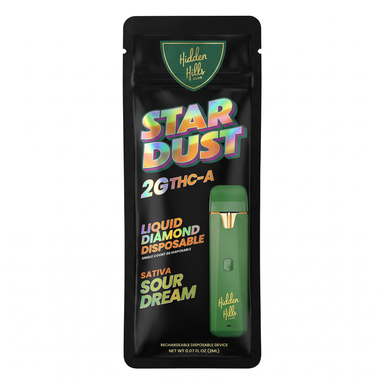 Hidden Hills Stardust THC-A Liquid Diamond Disposable (2000mg) - Sour Dream (Sativa)