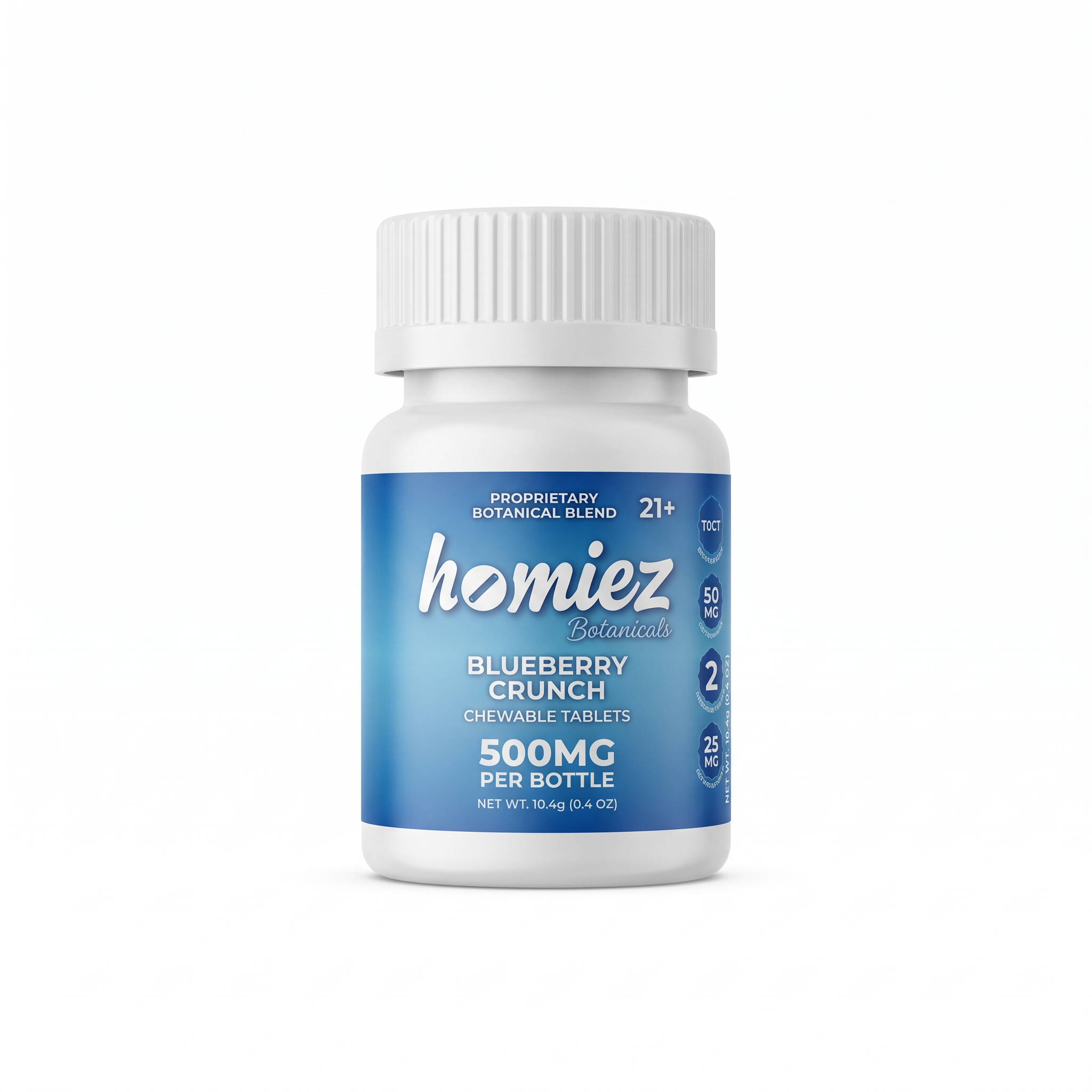 Homiez Botanical Blend Tablets (500mg - 10 Count) - Blueberry Crunch