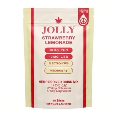 Jolly 1:1 THC + CBD Drink Mix (10 Count) - Strawberry Lemonade