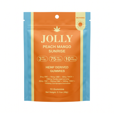 Jolly Peach Mango Sunrise Morning Gummies (10 Count) - Peach Mango Sunrise