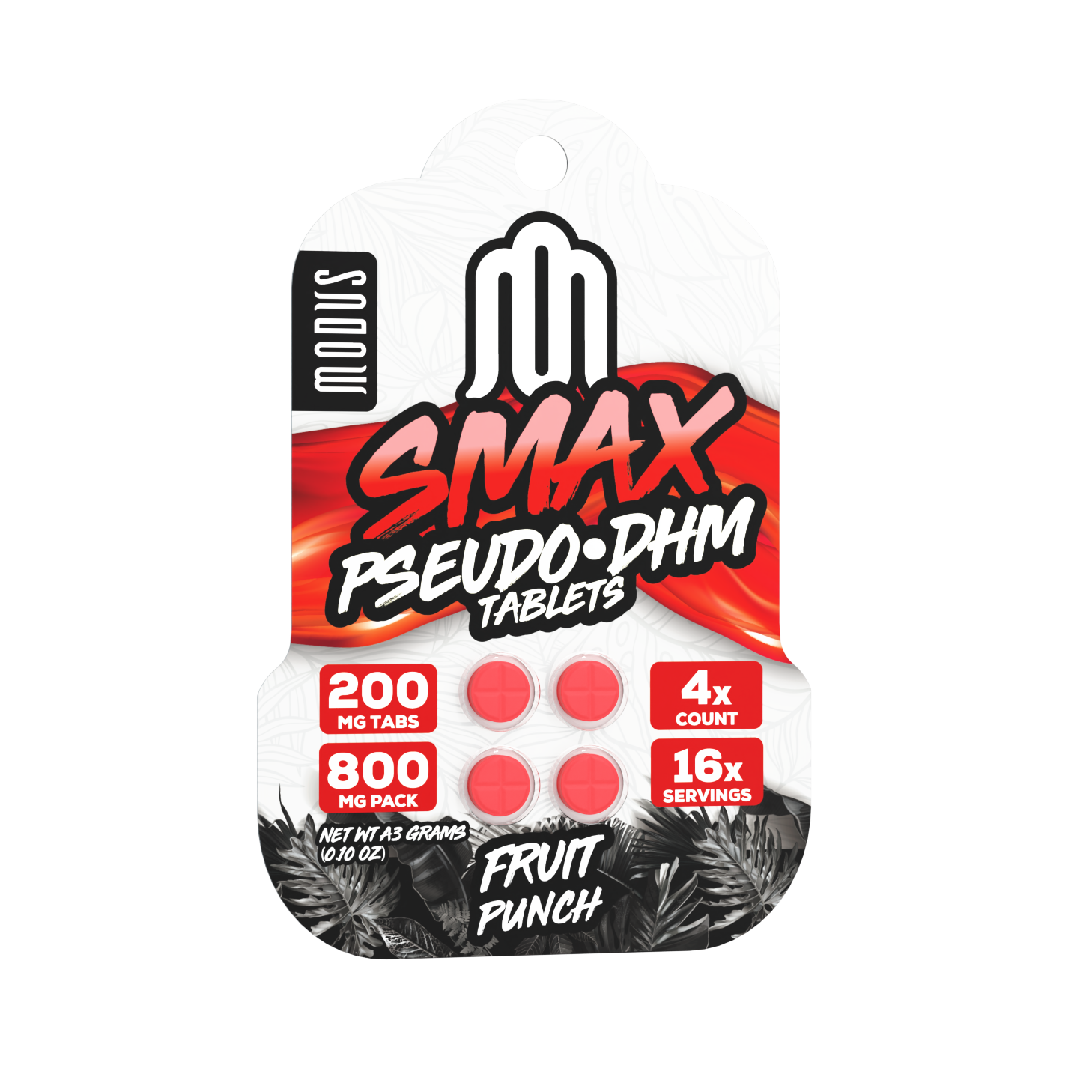 Modus SMAX Pseudo + DHM Tablets (800mg - 4 Count)
