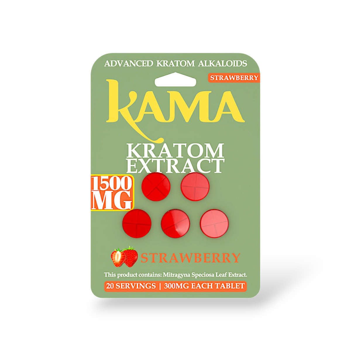 Kama Kratom Extract Tablets (1500mg - 5 Count)