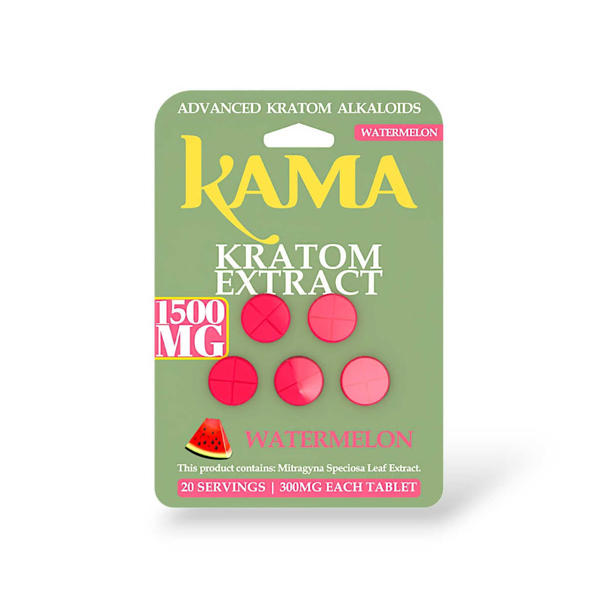 Kama Kratom Extract Tablets (1500mg - 5 Count)