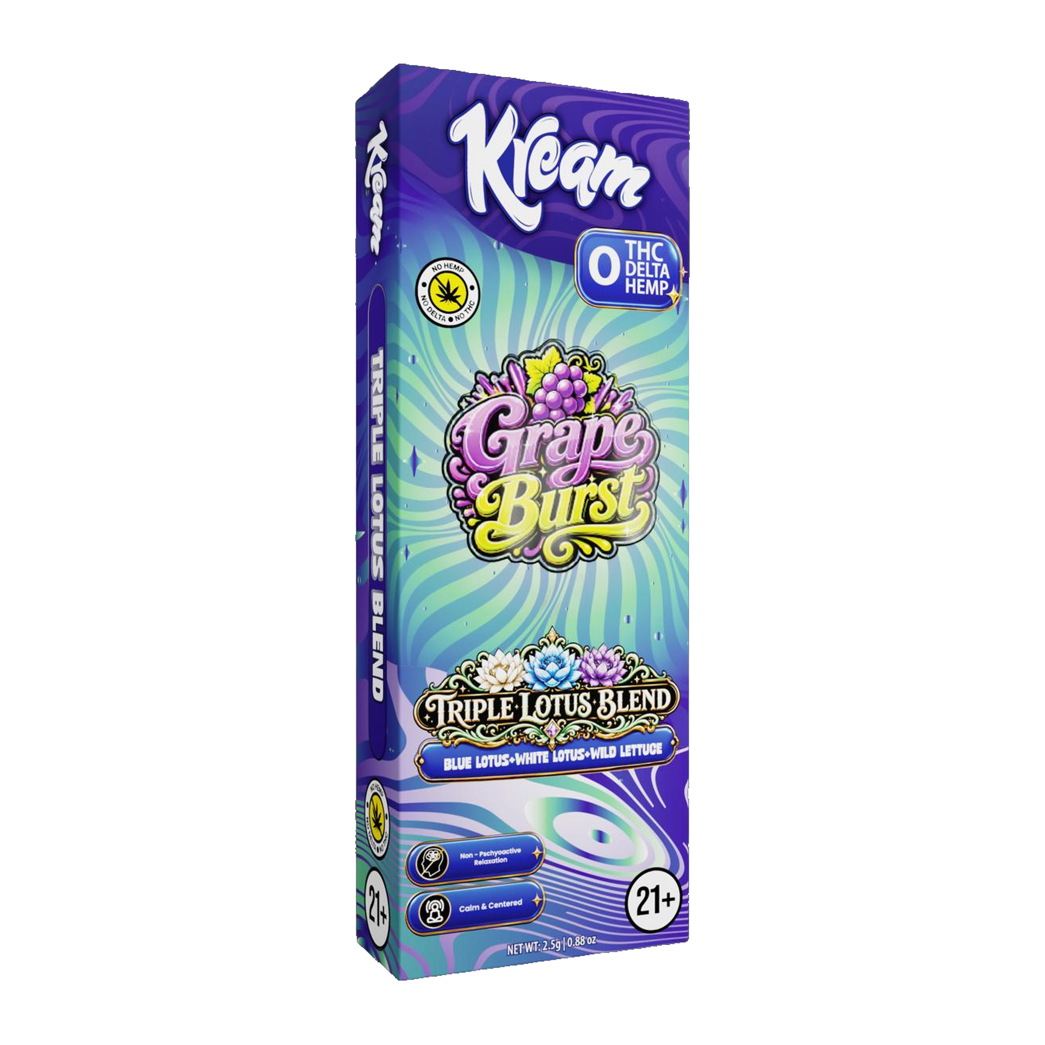Kream Triple Lotus Blend Disposable (2500mg) - Grape Burst