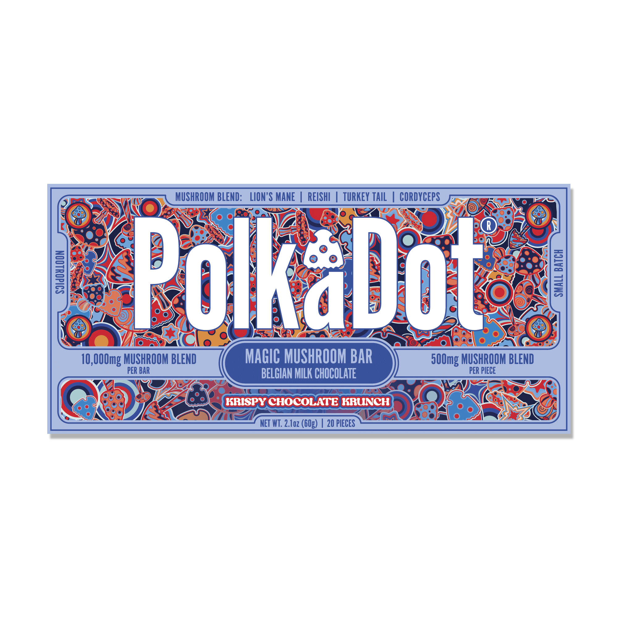 Polk a Dot Mushroom Chocolate Bar (10,000mg)
