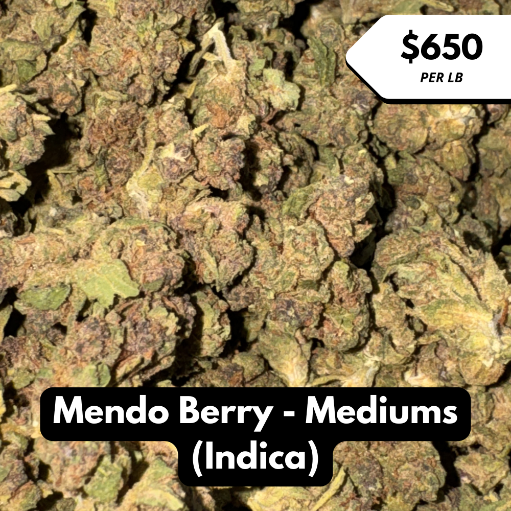 Natural THC-A Flower (Indica ~ Mendo Berry - Mediums)