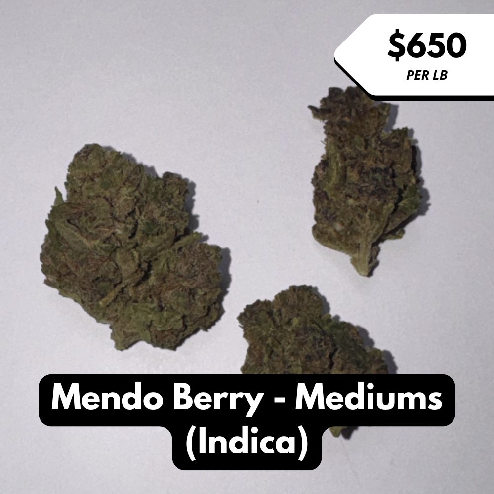 Natural THC-A Flower (Indica ~ Mendo Berry - Mediums)