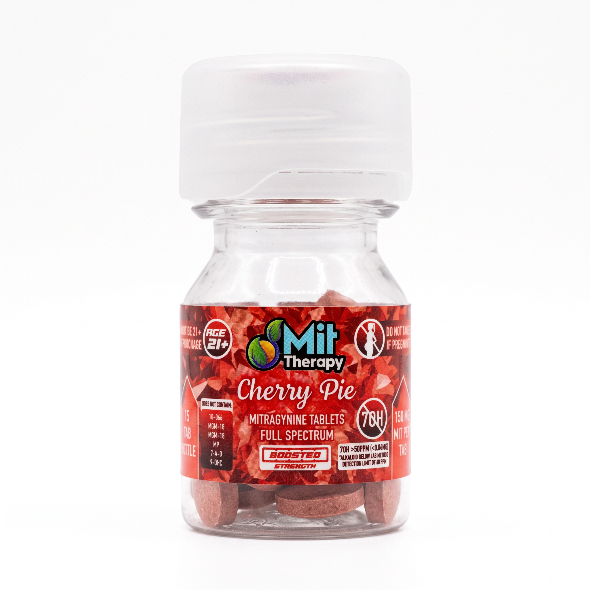 MIT Therapy Full Spectrum Mitragynine Tablets (2250mg - 15 Count) - Cherry Pie