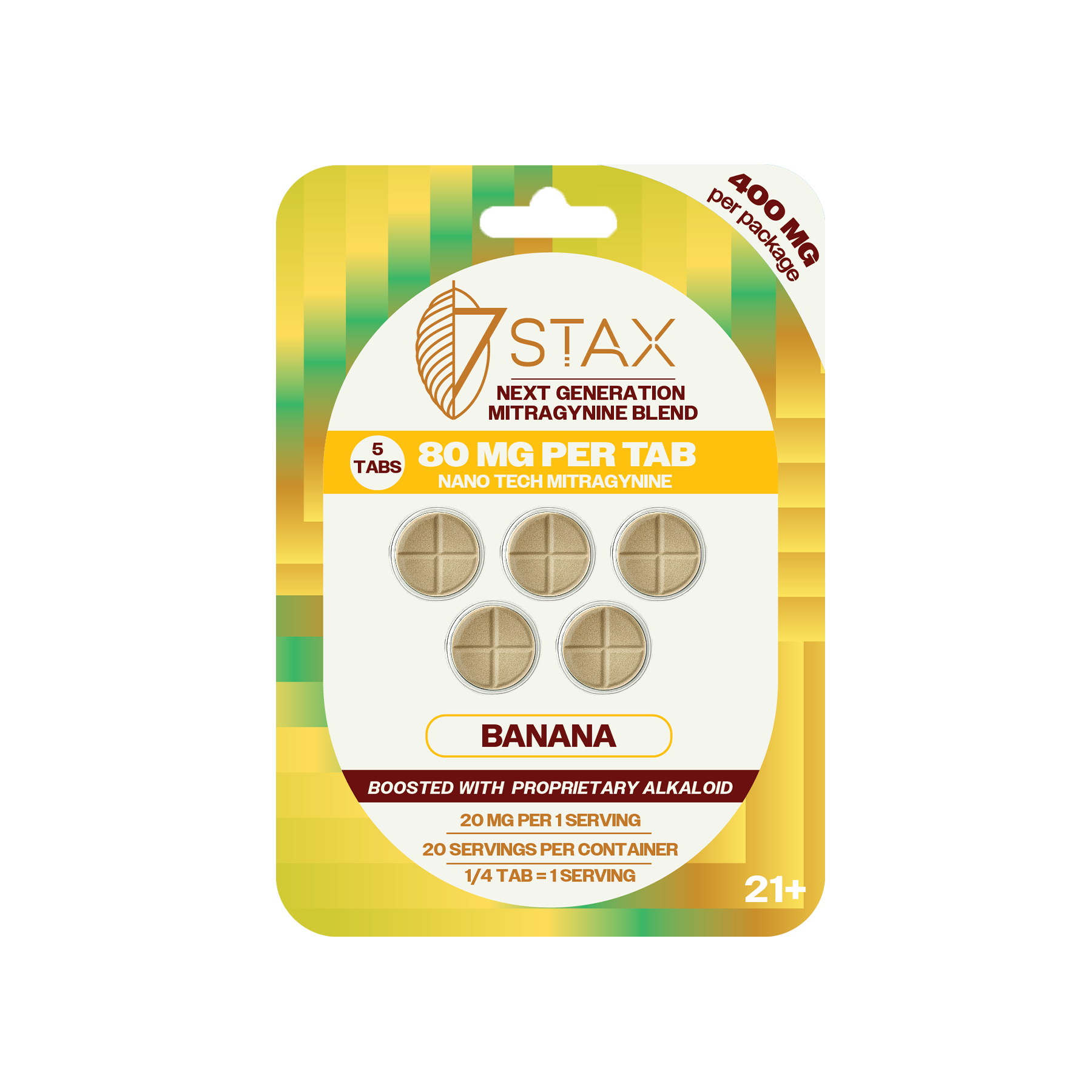 7Stax Nano Tech Mitragynine Tablets (400mg - 5 Count)