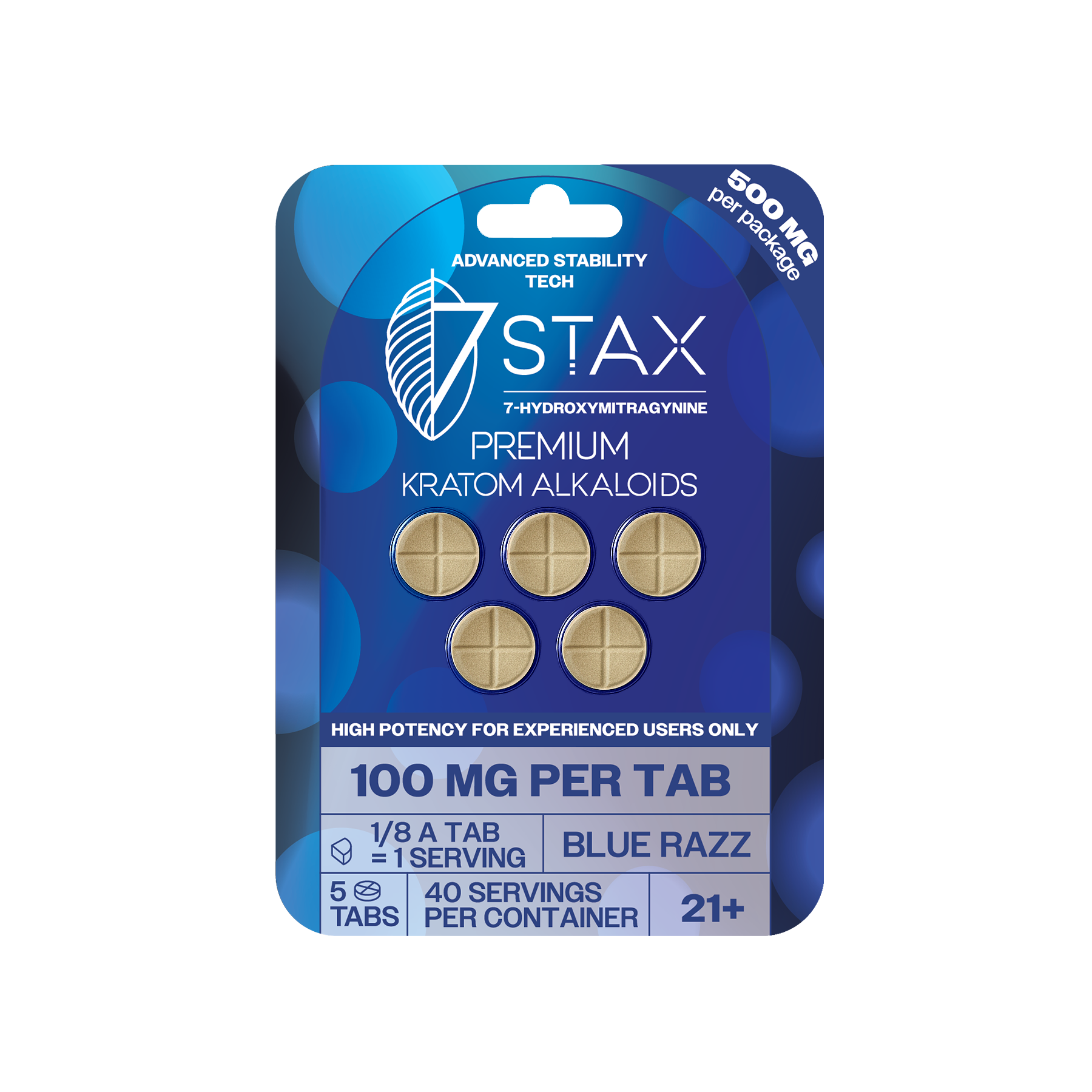 7Stax Premium 7-OH Kratom Alkaloid Tablets (500mg - 5 Count)