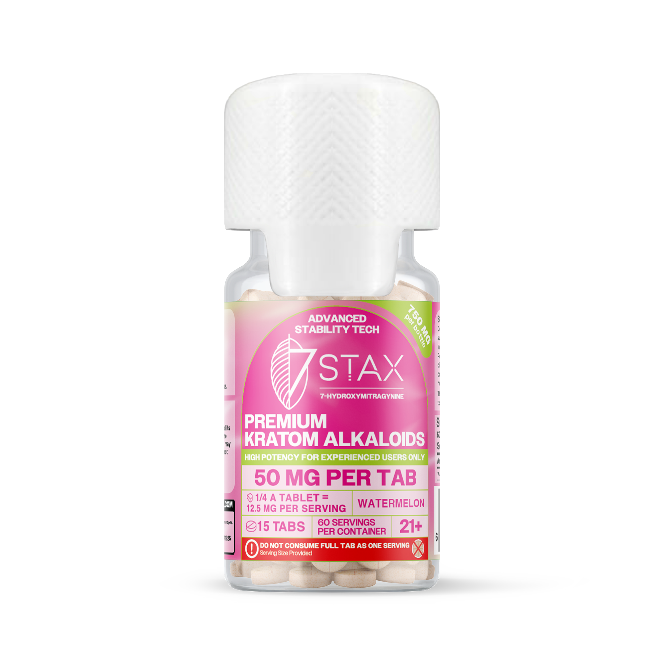 7Stax Premium 7-OH Kratom Alkaloid Tablets (750mg - 15 Count)
