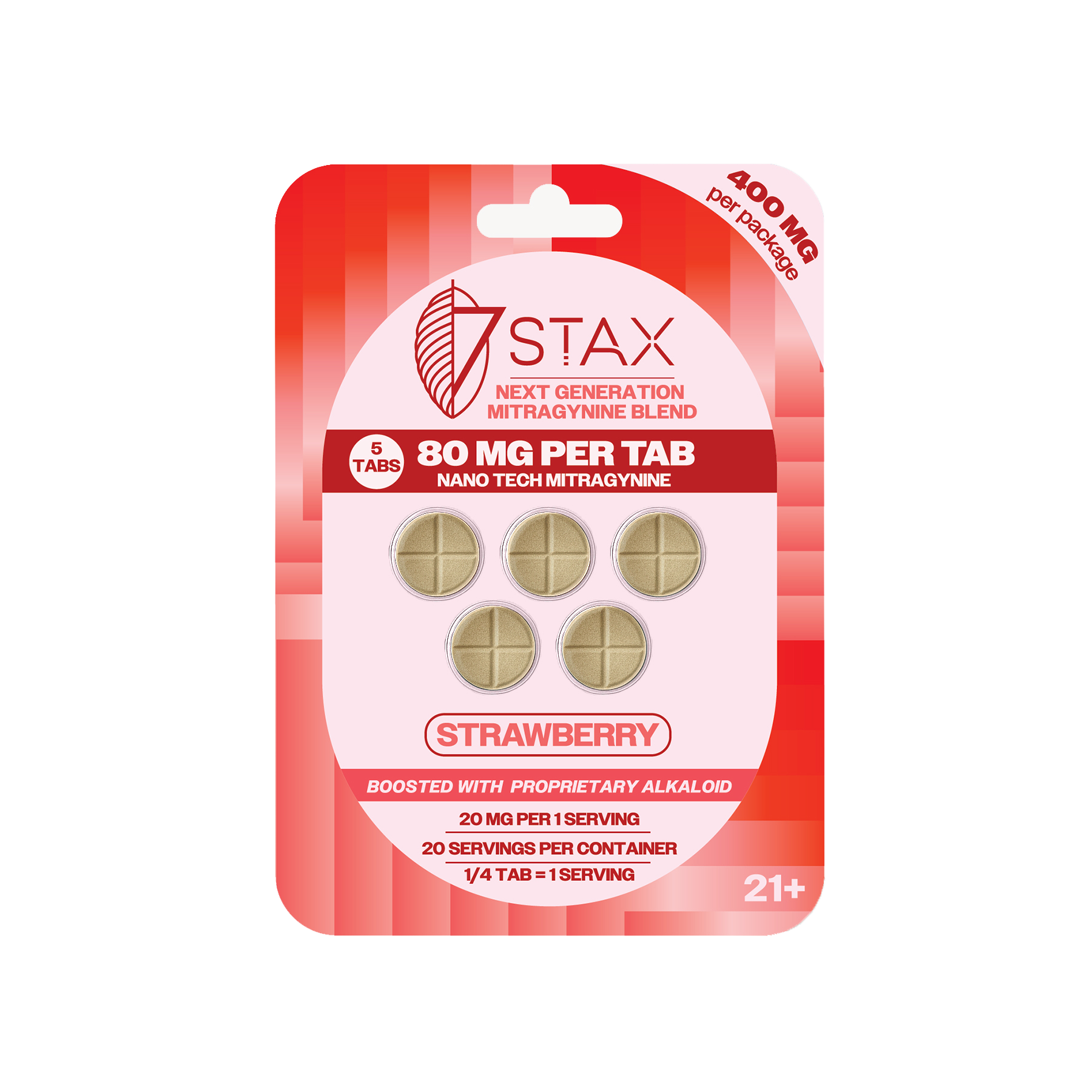 7Stax Nano Tech Mitragynine Tablets (400mg - 5 Count)
