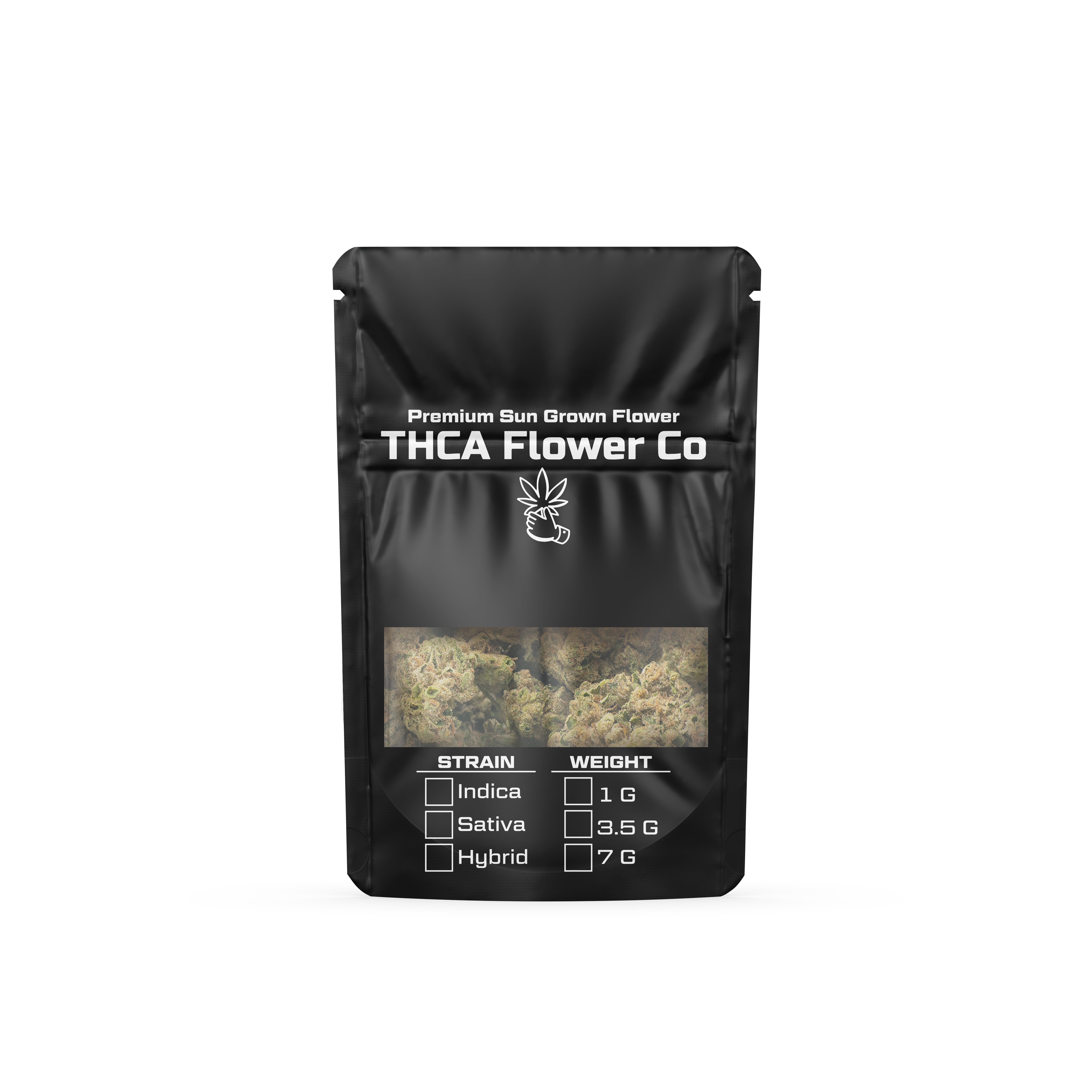 THCA Flower Co Mylar Bags