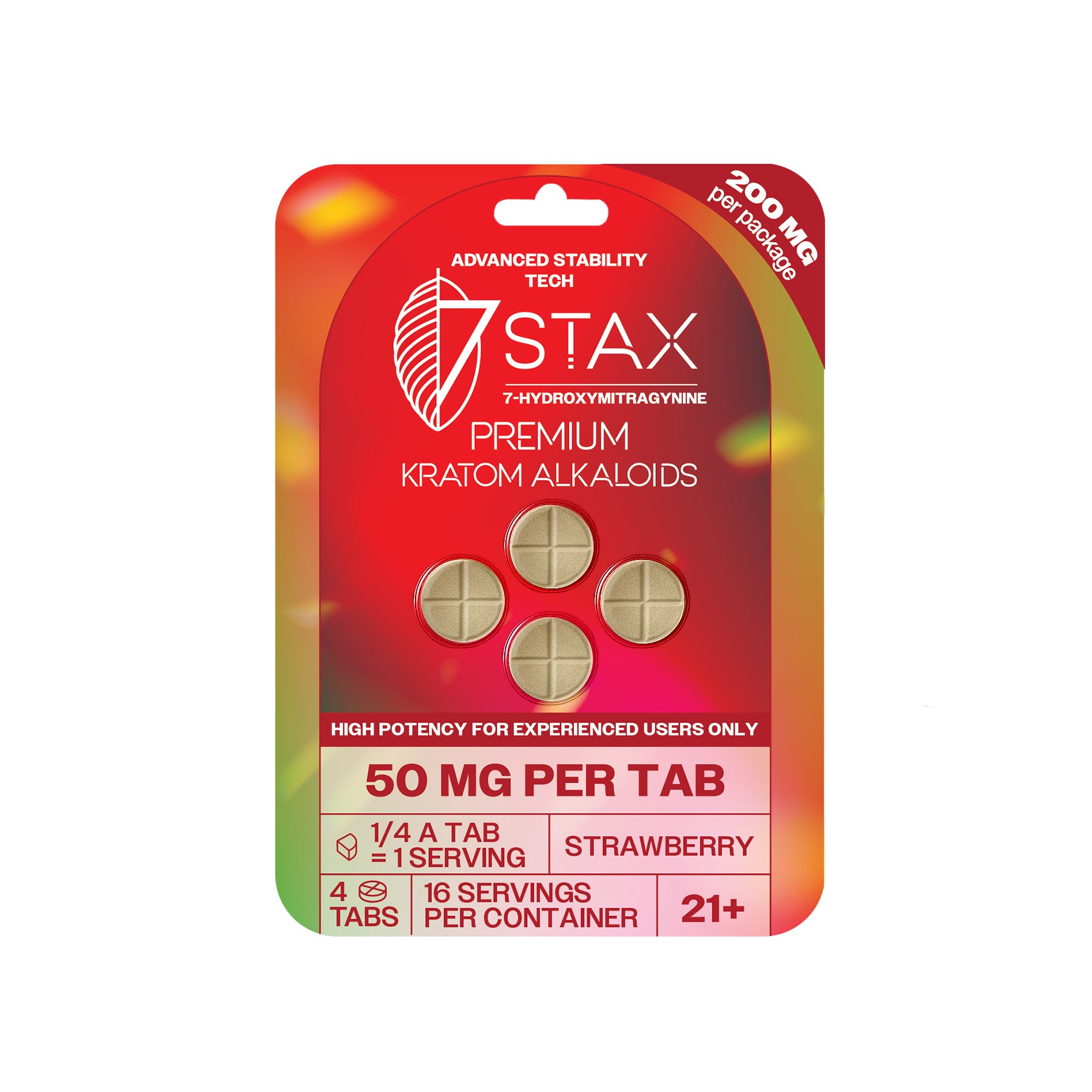 7Stax Premium 7-OH Kratom Alkaloid Tablets (200mg - 4 Count)