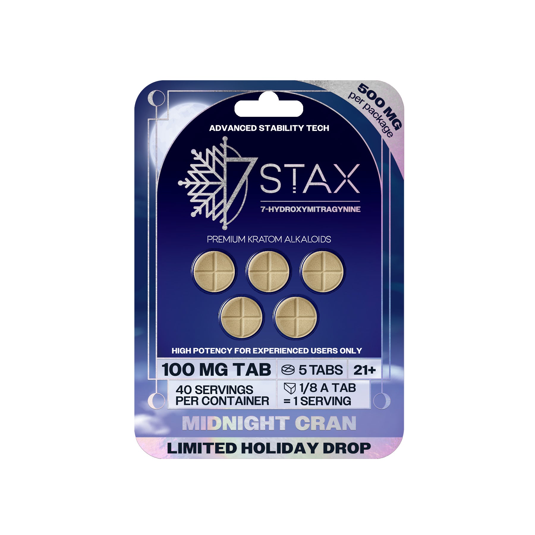 7Stax Premium 7-OH Kratom Alkaloid Tablets (500mg - 5 Count)