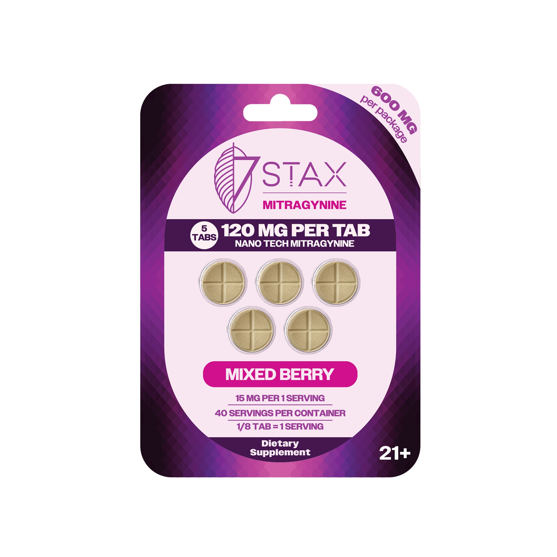 7Stax Nano Tech Mitragynine Tablets (600mg - 5 Count)