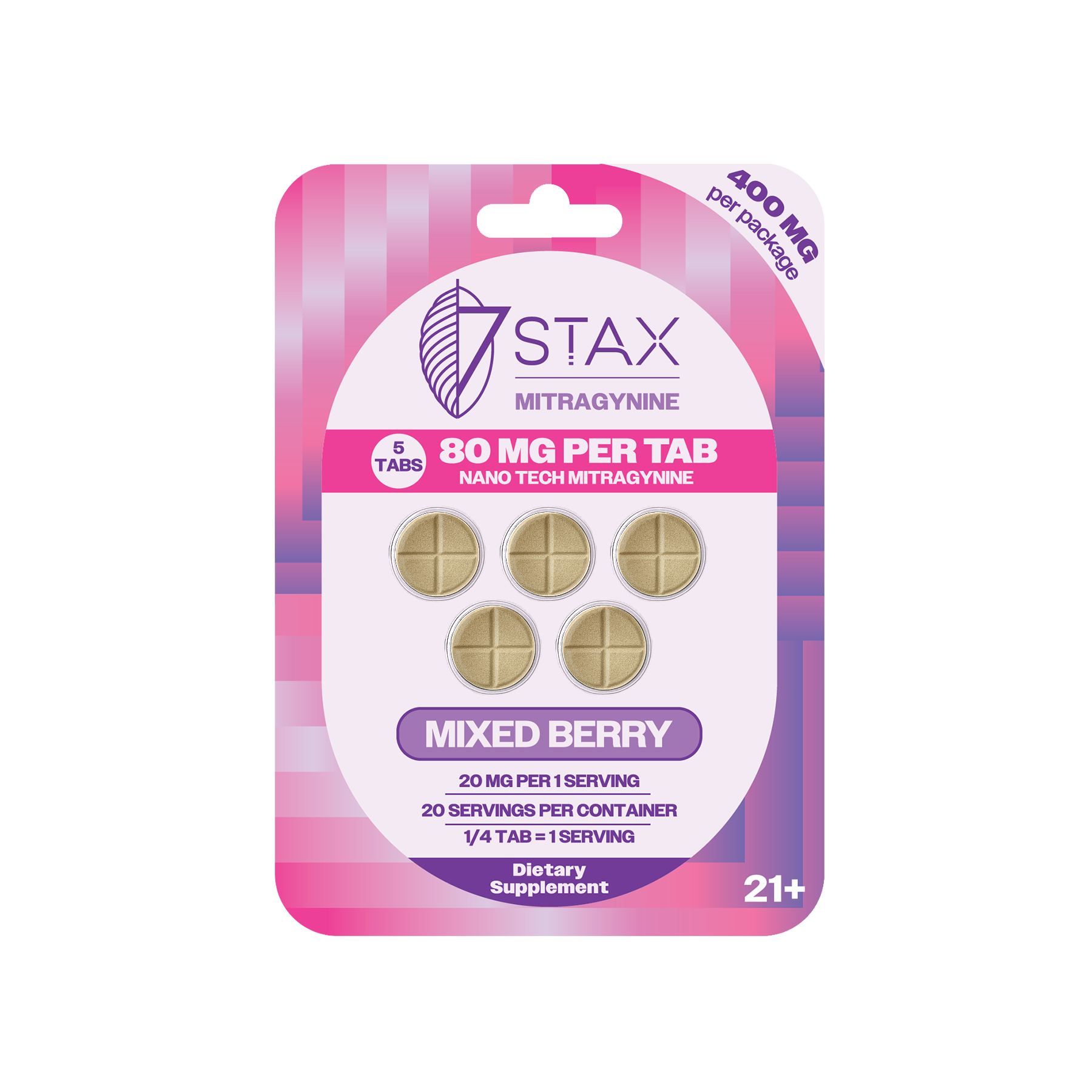 7Stax Nano Tech Mitragynine Tablets (400mg - 5 Count)