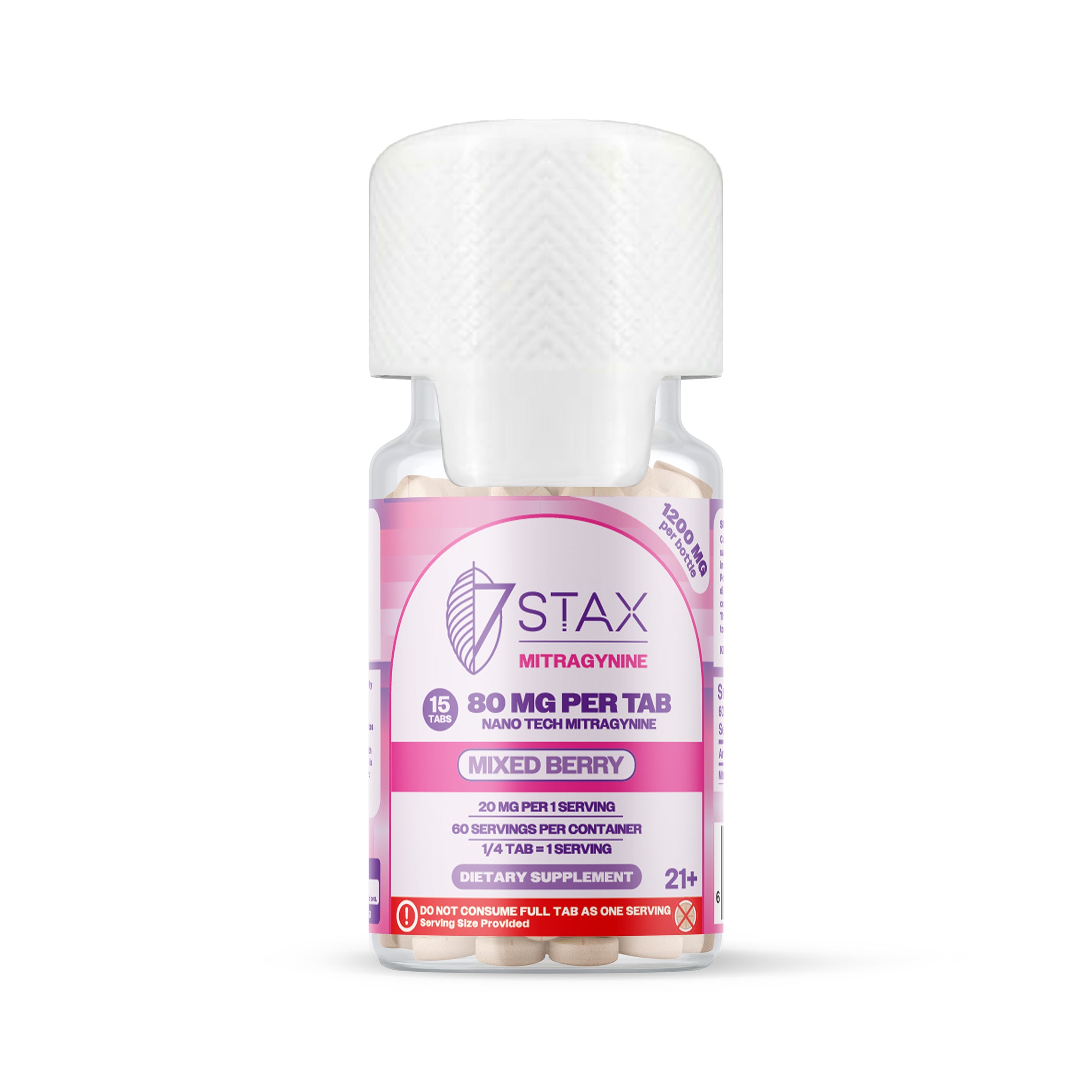 7Stax Nano Tech Mitragynine Tablets (1200mg - 15 Count)