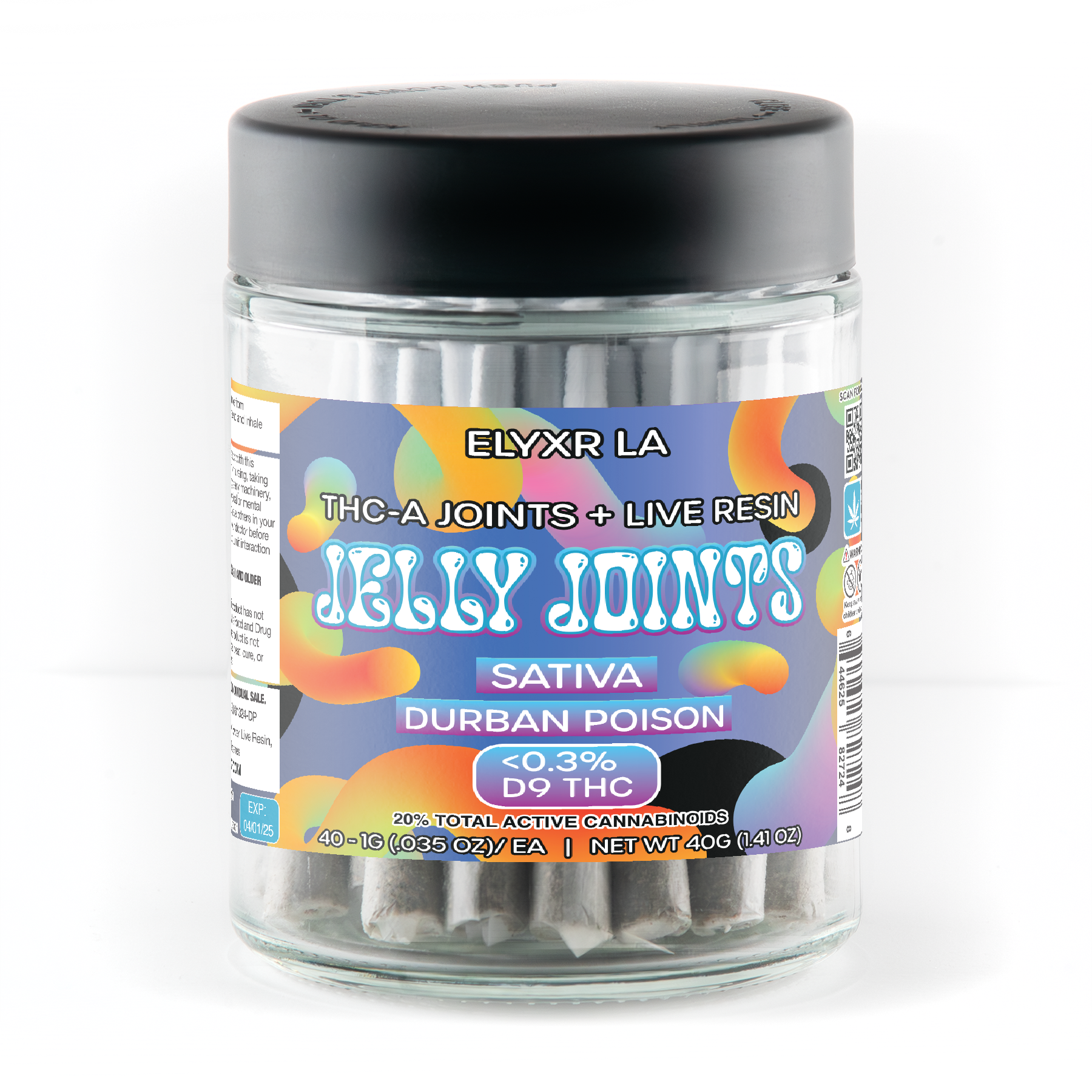 1 Gram Jelly Joint (THC-A + Live Resin) - 40 Pack