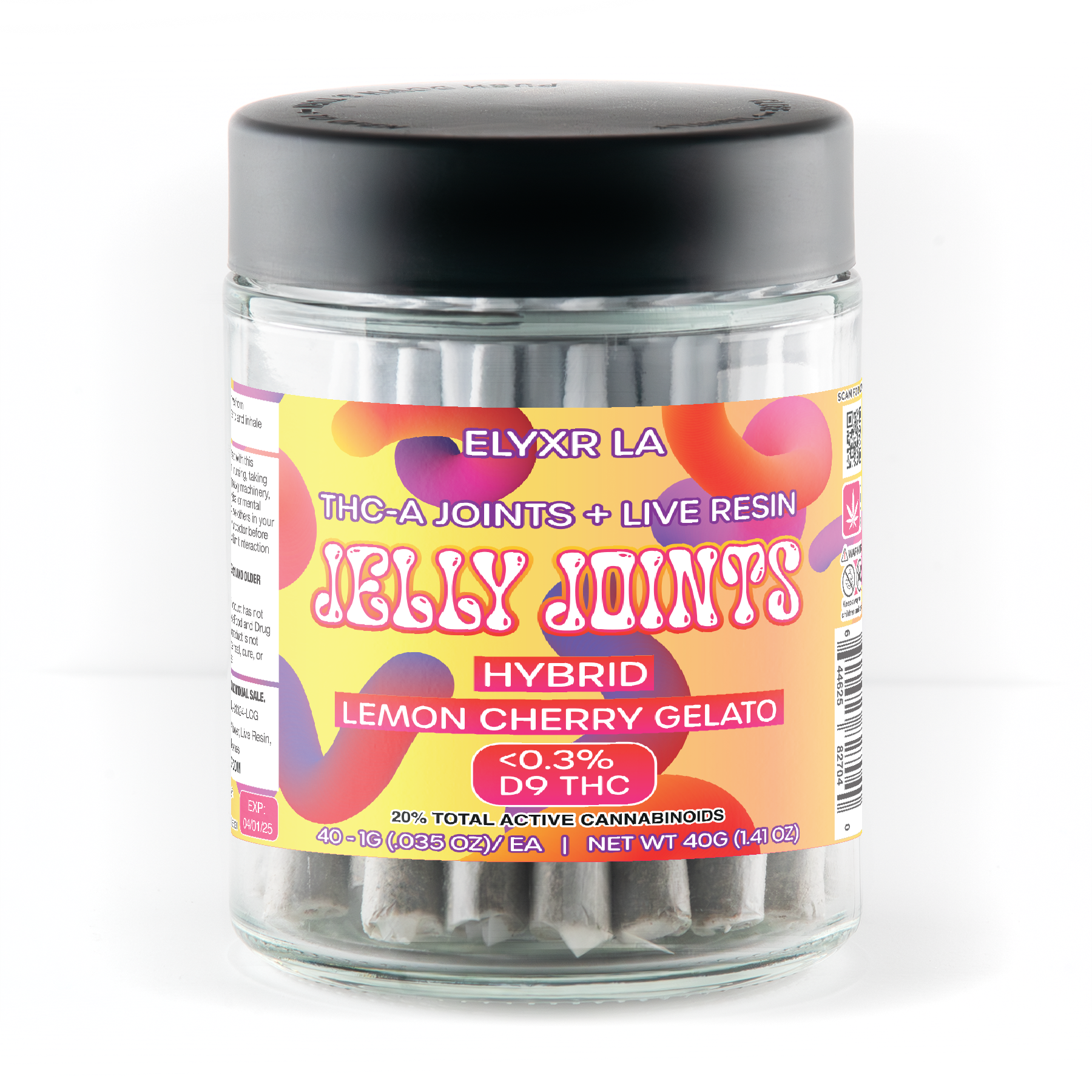 1 Gram Jelly Joint (THC-A + Live Resin) - 40 Pack
